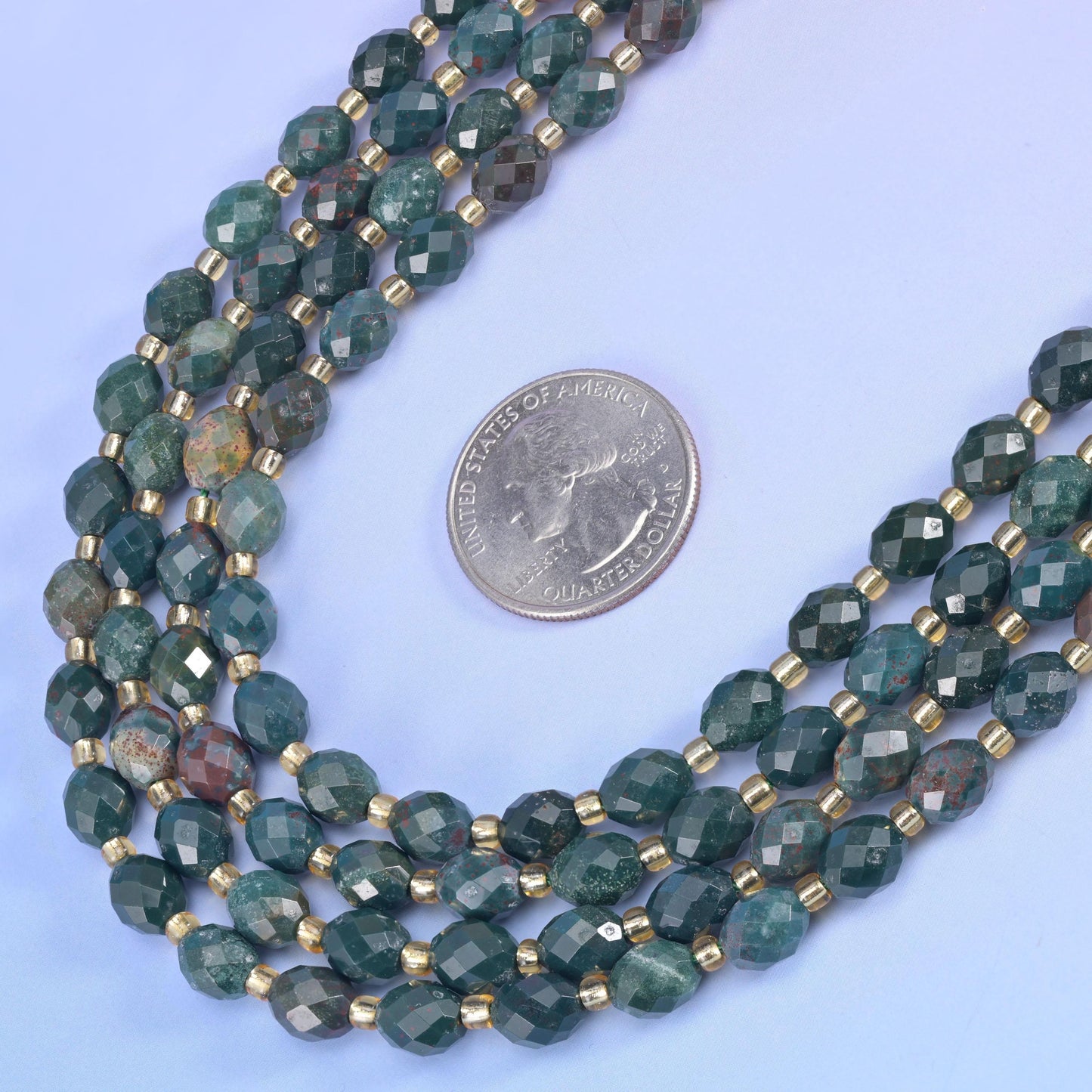 Oriental Jasper Faceted Rice Barrel Beads Size 6x8mm Jewelry Making 15.5 Inch Strand