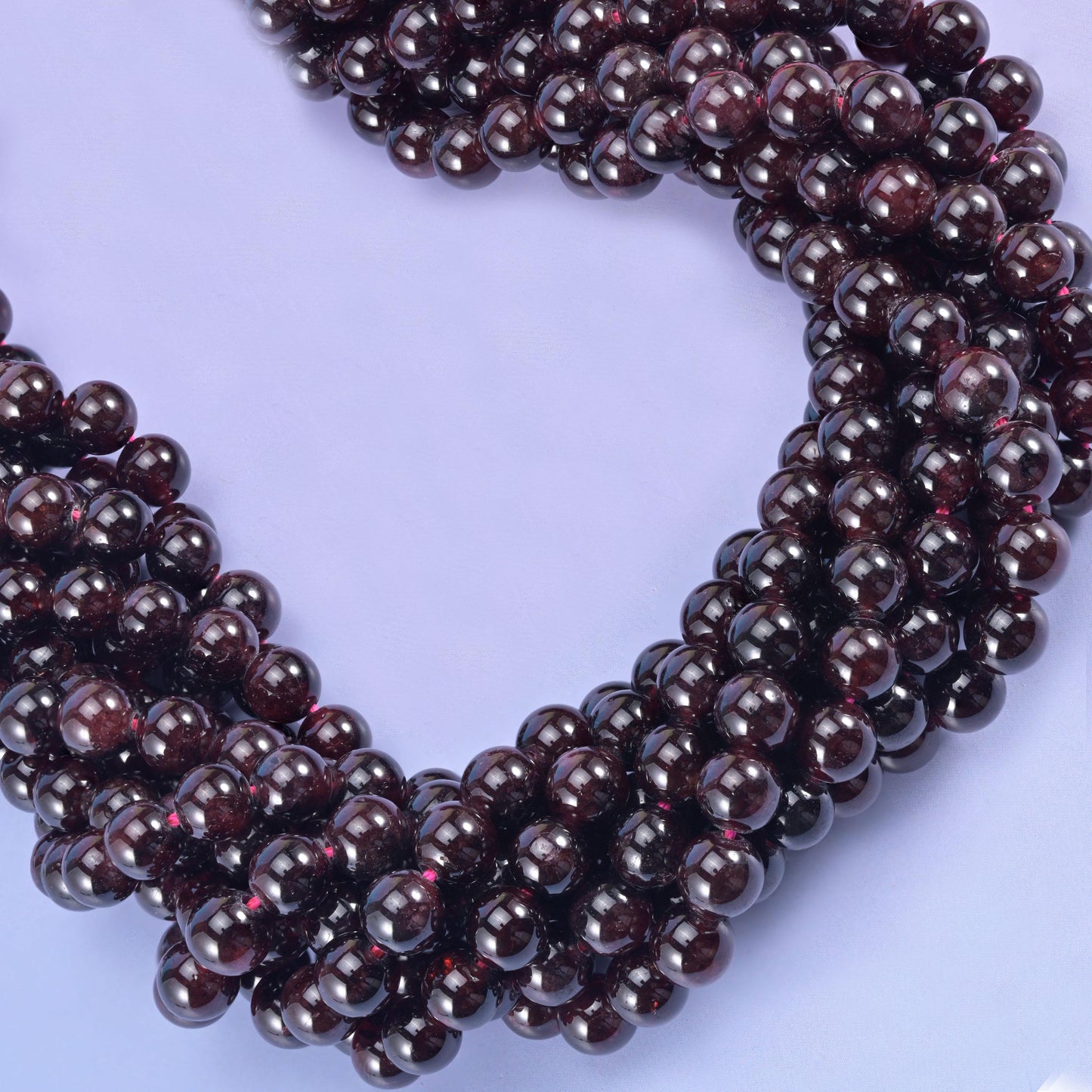 Red Garnet Smooth Round Beads 6mm 8mm 10mm 12mm Jewelry Making 15.5 Inch Strand