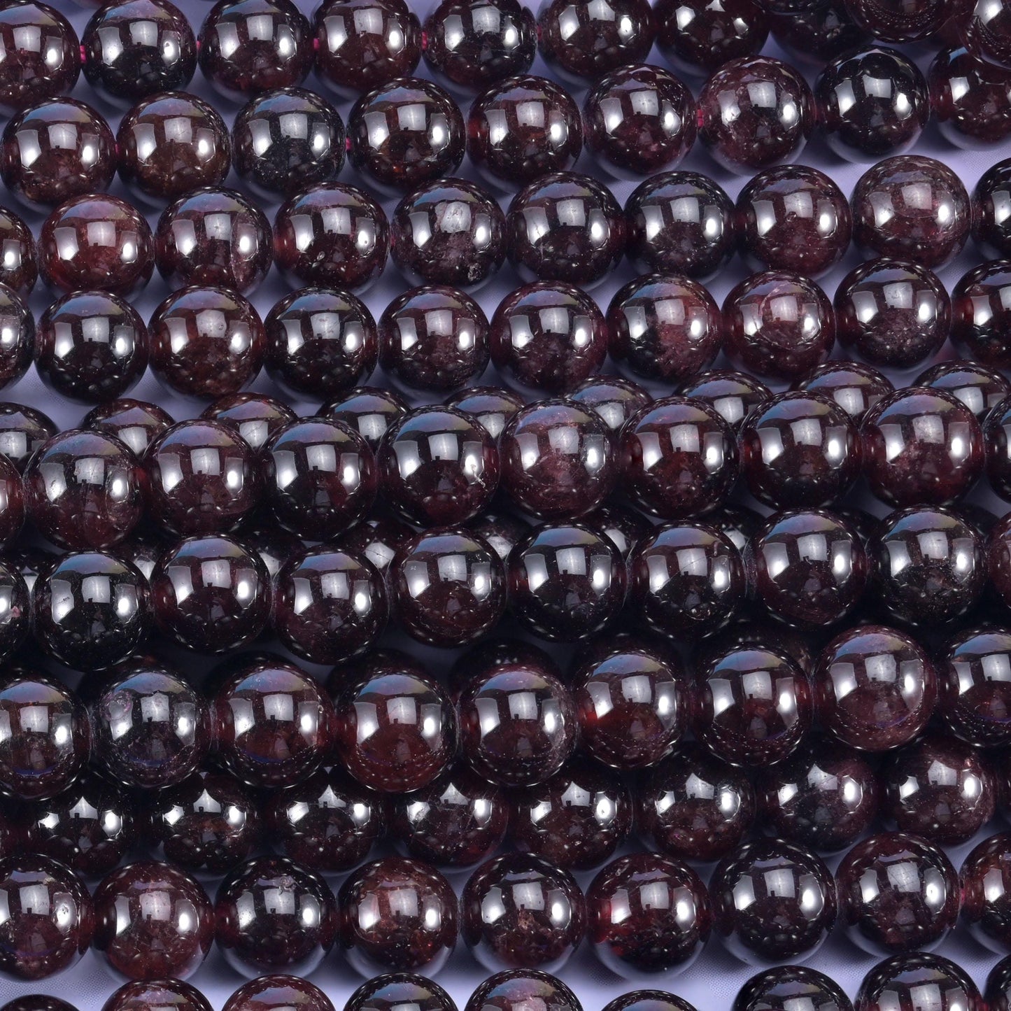Red Garnet Smooth Round Beads 6mm 8mm 10mm 12mm Jewelry Making 15.5 Inch Strand
