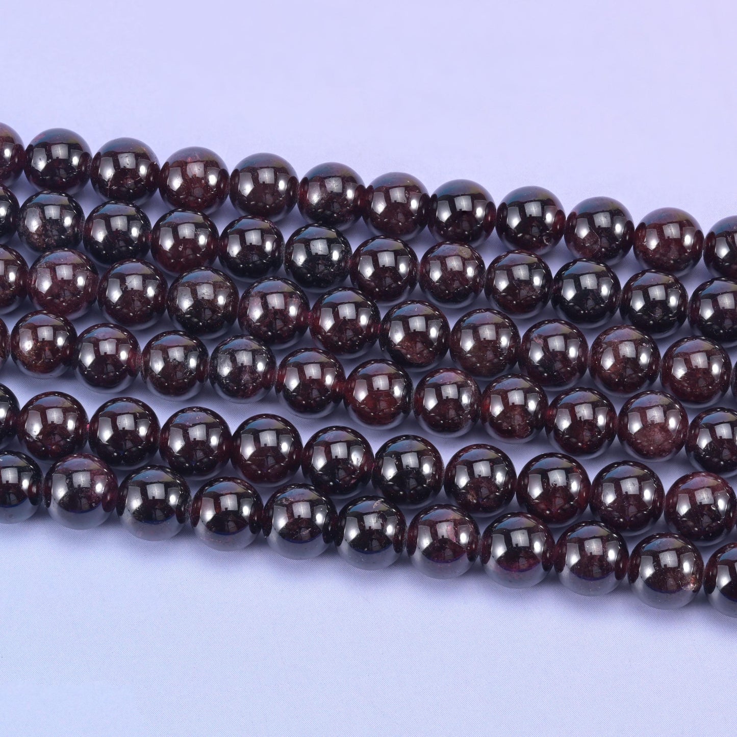 Red Garnet Smooth Round Beads 6mm 8mm 10mm 12mm Jewelry Making 15.5 Inch Strand