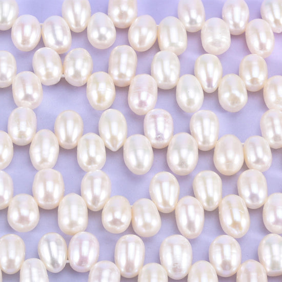 Freshwater Pearl Beads Side Hole Size 6x8mm Jewelry Making 15 Inch Strand