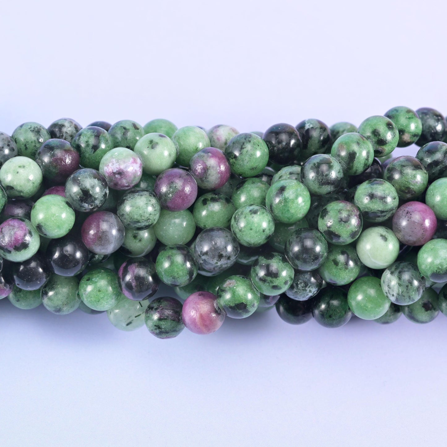 Ruby Zoisite Smooth Round Beads 4mm 6mm 8mm 10mm Jewelry Making 15 Inch Strand