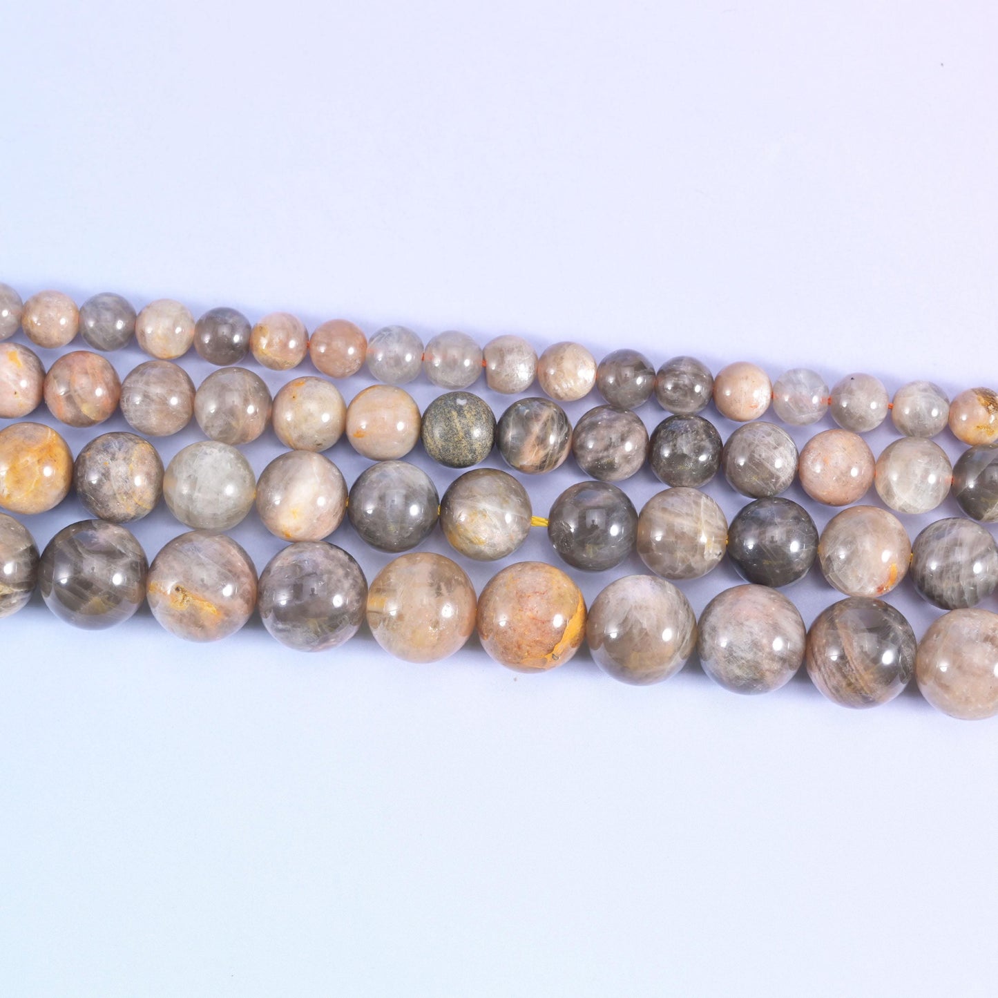 Black Moonstone Smooth Round Beads 6mm 8mm 10mm 12mm Jewelry Making 15.5 Inch Strand