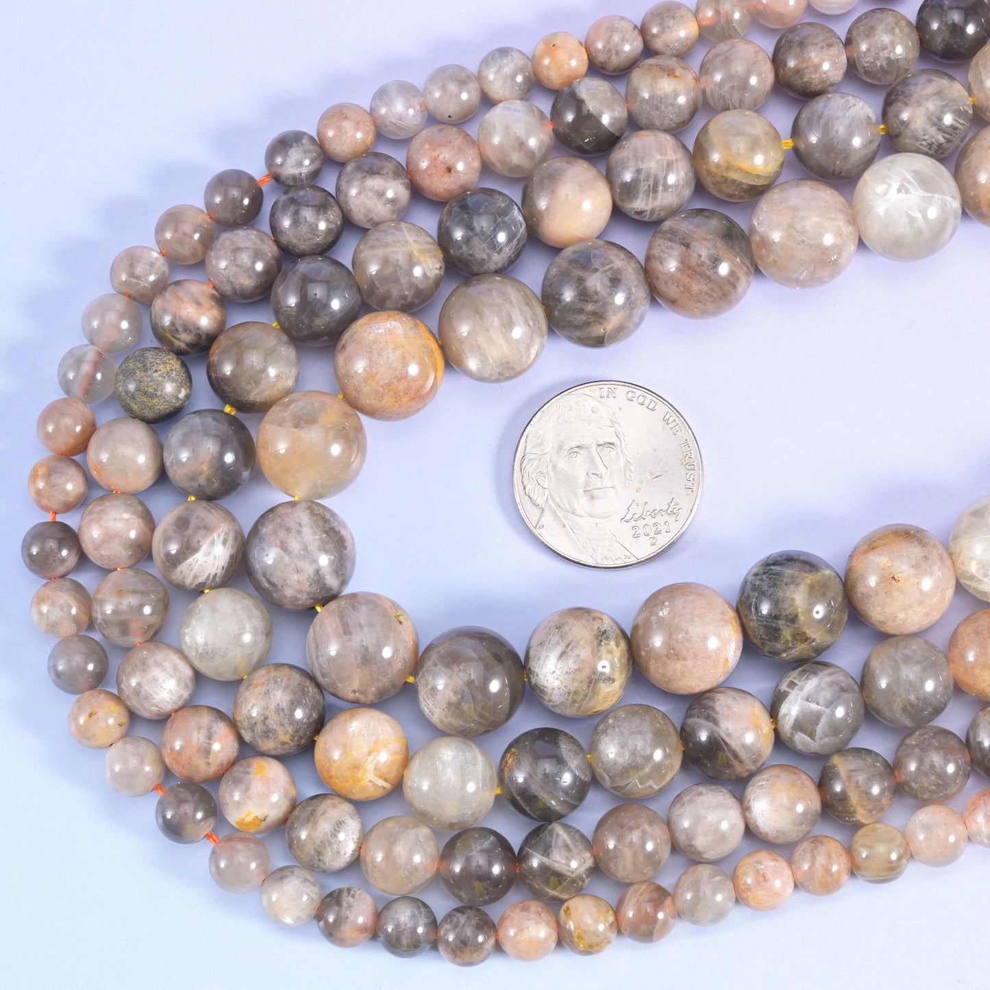 Black Moonstone Smooth Round Beads 6mm 8mm 10mm 12mm Jewelry Making 15.5 Inch Strand