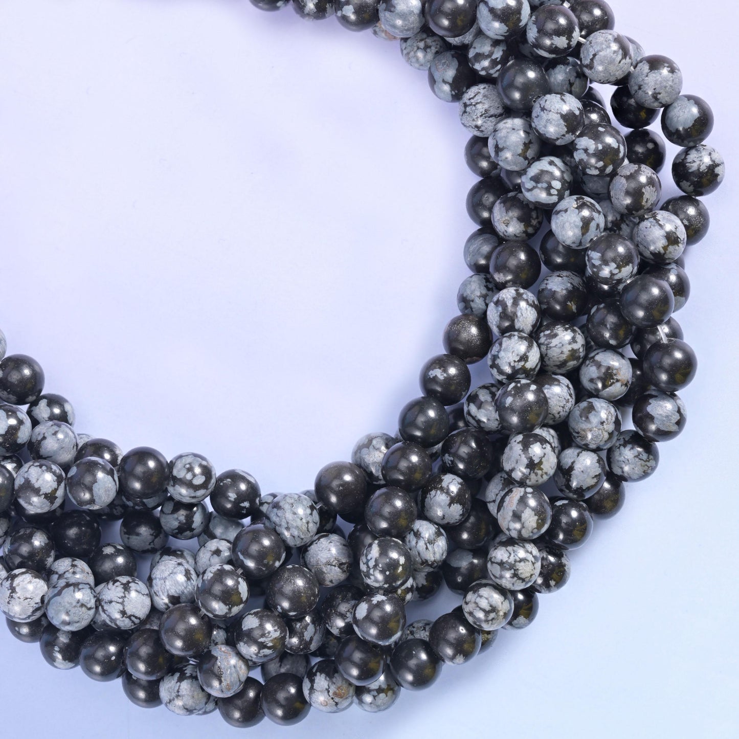 Snowflake Jasper Smooth Round Beads 4mm 6mm 8mm 10mm 12mm Jewelry Making 15 Inch Strand