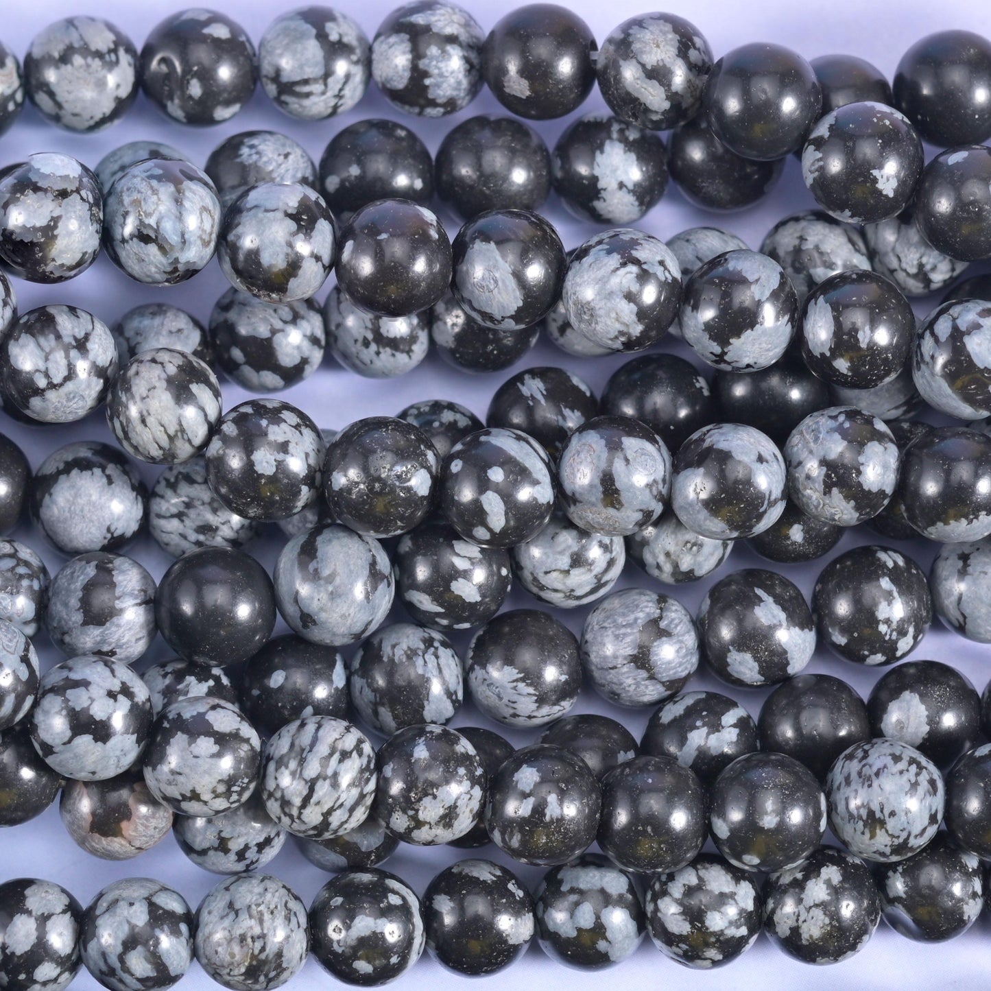 Snowflake Jasper Smooth Round Beads 4mm 6mm 8mm 10mm 12mm Jewelry Making 15 Inch Strand