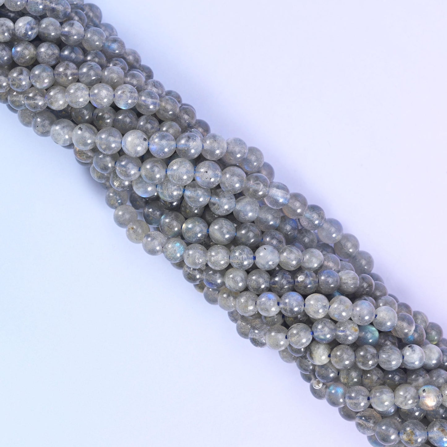 White Labradorite Smooth Round Beads 4mm 6mm 8mm 10mm Jewelry Making 15.5 Inch Strand