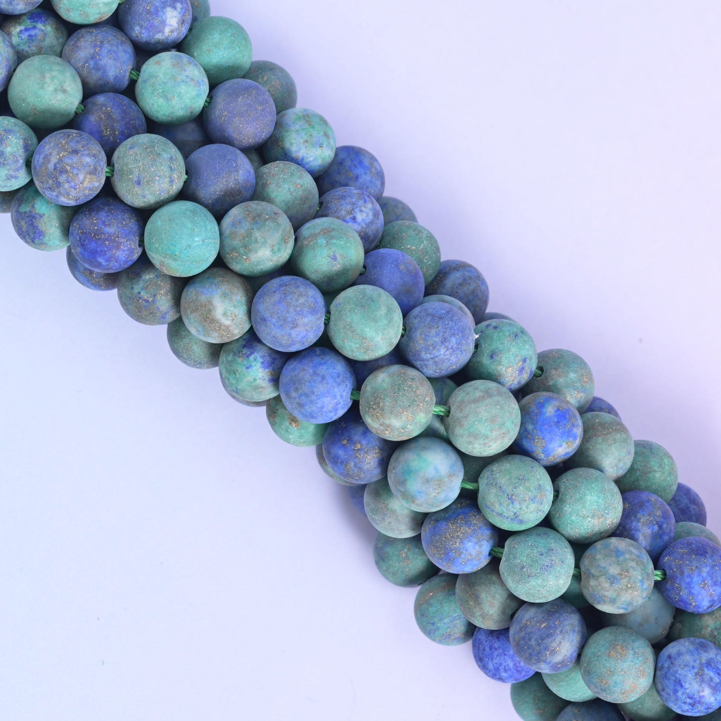 Phoenix Lapis Matte Round Beads 4mm 6mm 8mm 10mm Jewelry Making 15 Inch Strand