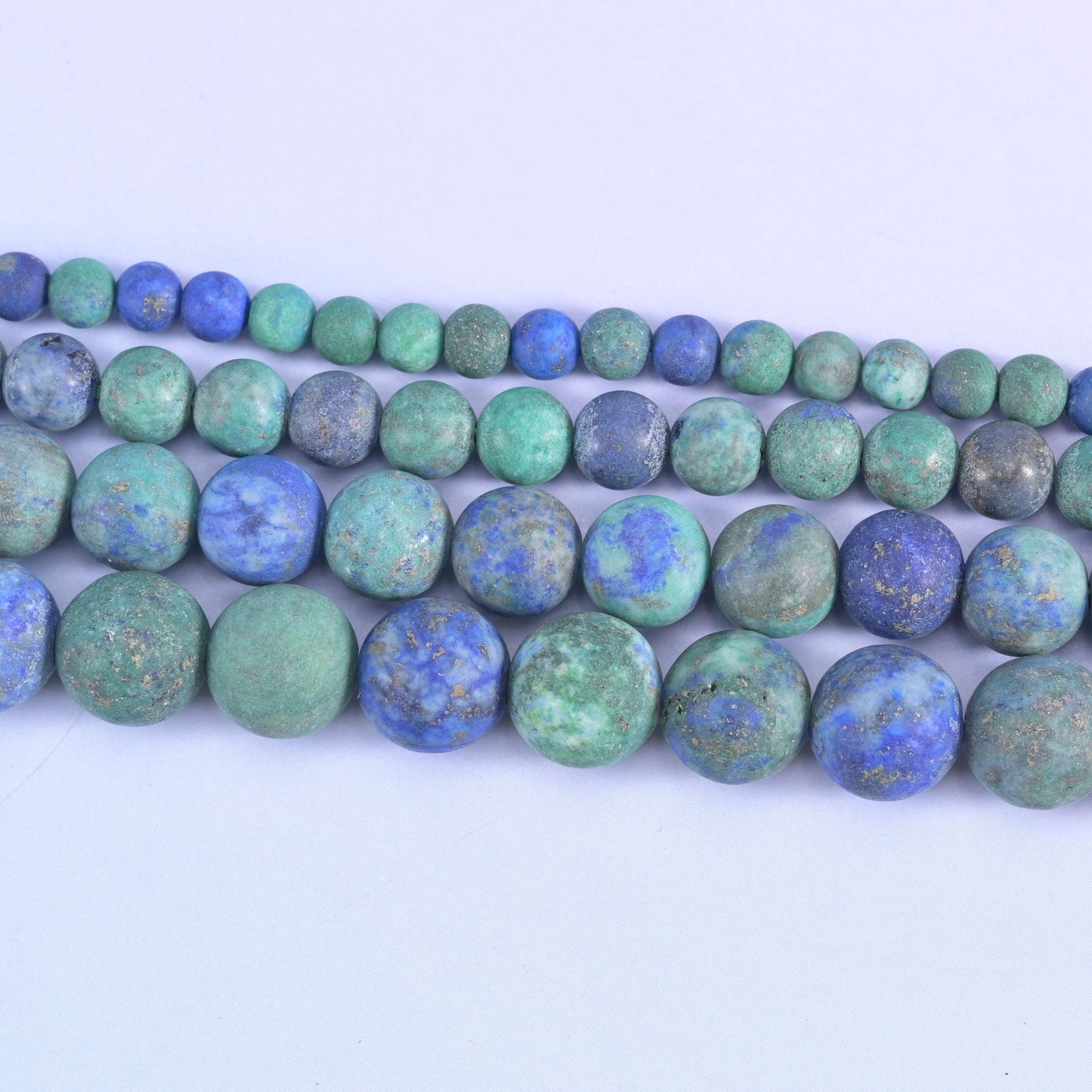 Phoenix Lapis Matte Round Beads 4mm 6mm 8mm 10mm Jewelry Making 15 Inch Strand