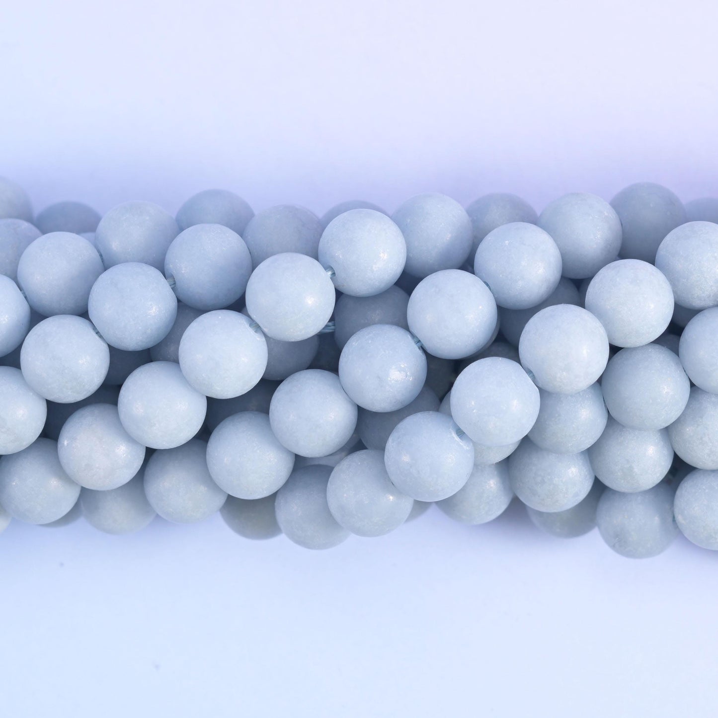 Angelite Matte Round Beads 4mm 6mm 8mm 10mm Jewelry Making 15 Inch Strand