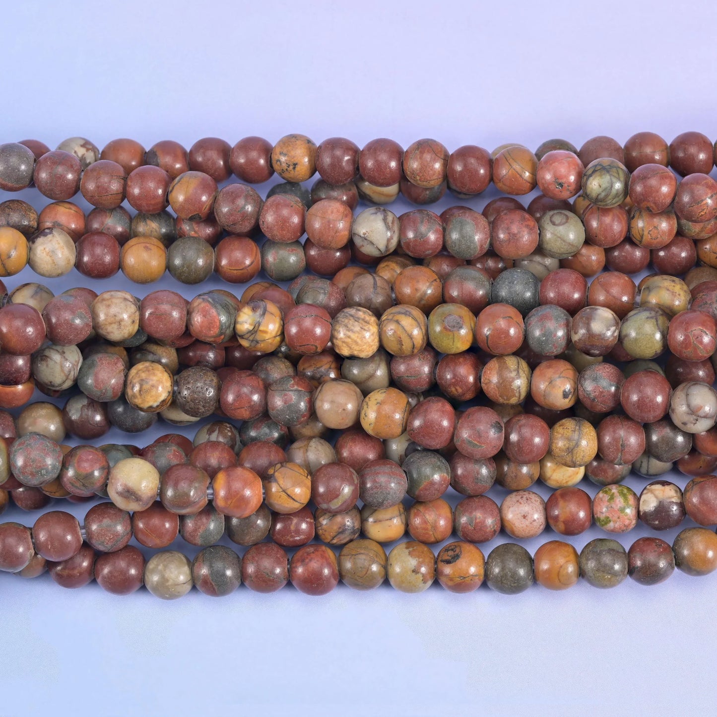 2-2.5mm Hole Red Howlite Smooth Round Beads 6mm 8mm 10mm Jewelry Making 8 Inch Strand