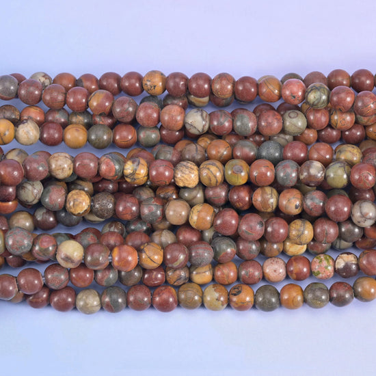 2-2.5mm Hole Red Howlite Smooth Round Beads 6mm 8mm 10mm Jewelry Making 8 Inch Strand