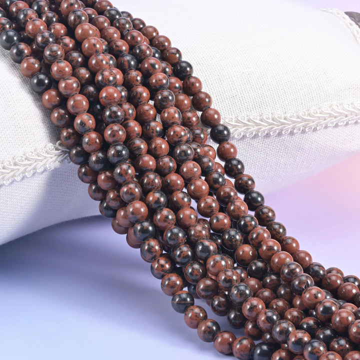 2-2.5mm Hole Golden Swan Smooth Round Beads 6mm 8mm 10mm Jewelry Making 8 Inch Strand