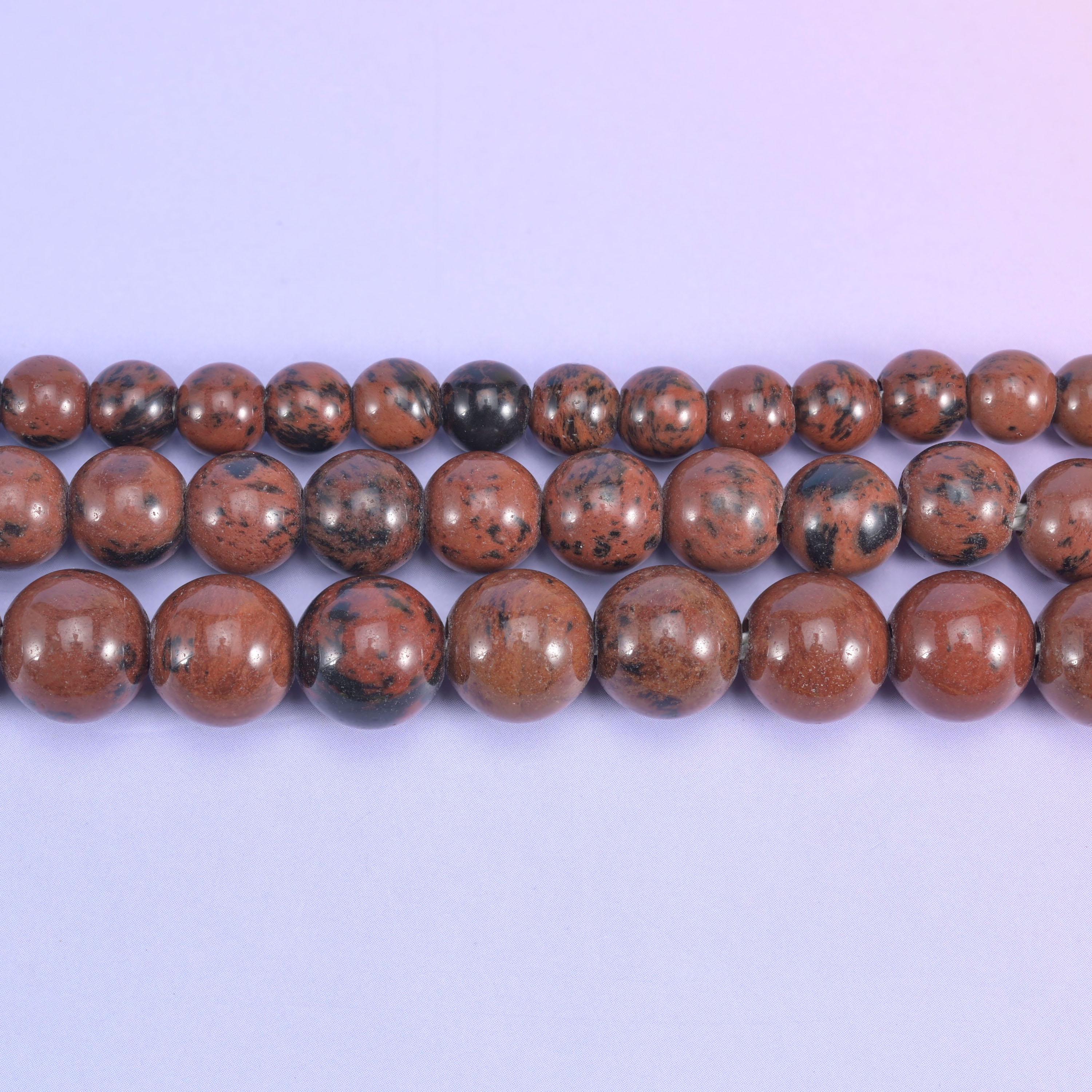 2-2.5mm Hole Golden Swan Smooth Round Beads 6mm 8mm 10mm Jewelry Making 8 Inch Strand