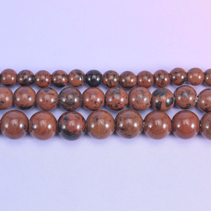2-2.5mm Hole Golden Swan Smooth Round Beads 6mm 8mm 10mm Jewelry Making 8 Inch Strand