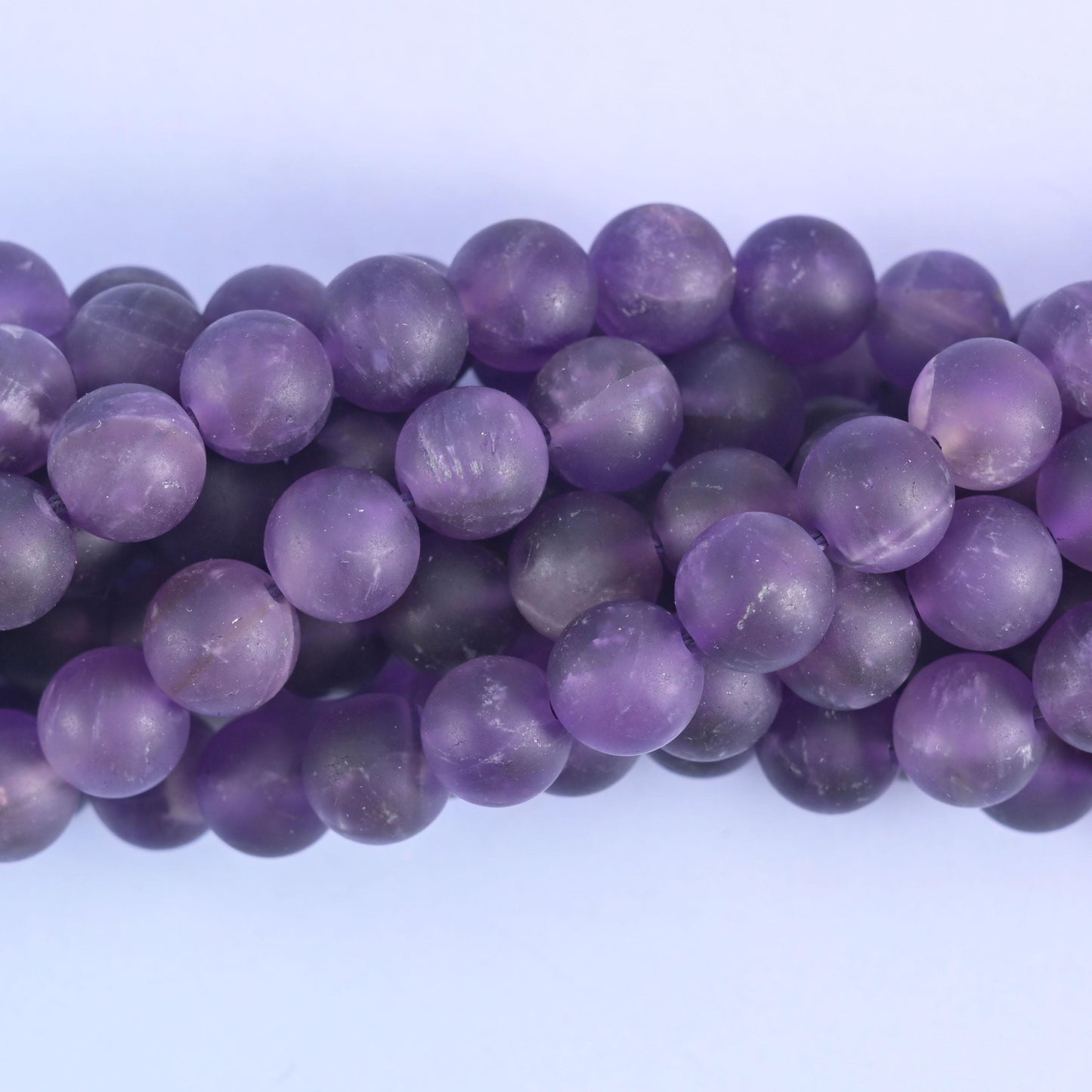 Amethyst Matte Round Beads 4mm 6mm 8mm 10mm Jewelry Making 15 Inch Strand