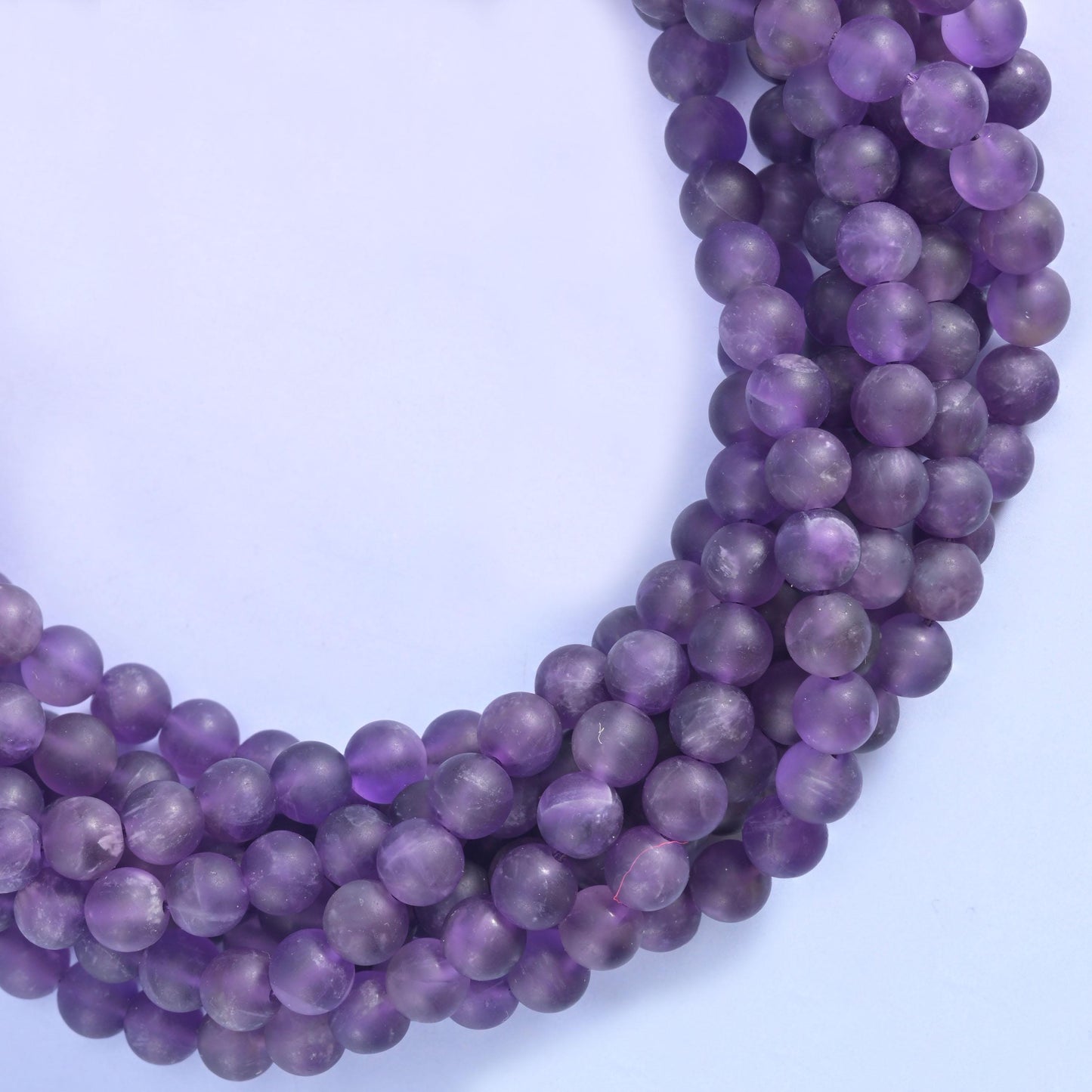 Amethyst Matte Round Beads 4mm 6mm 8mm 10mm Jewelry Making 15 Inch Strand