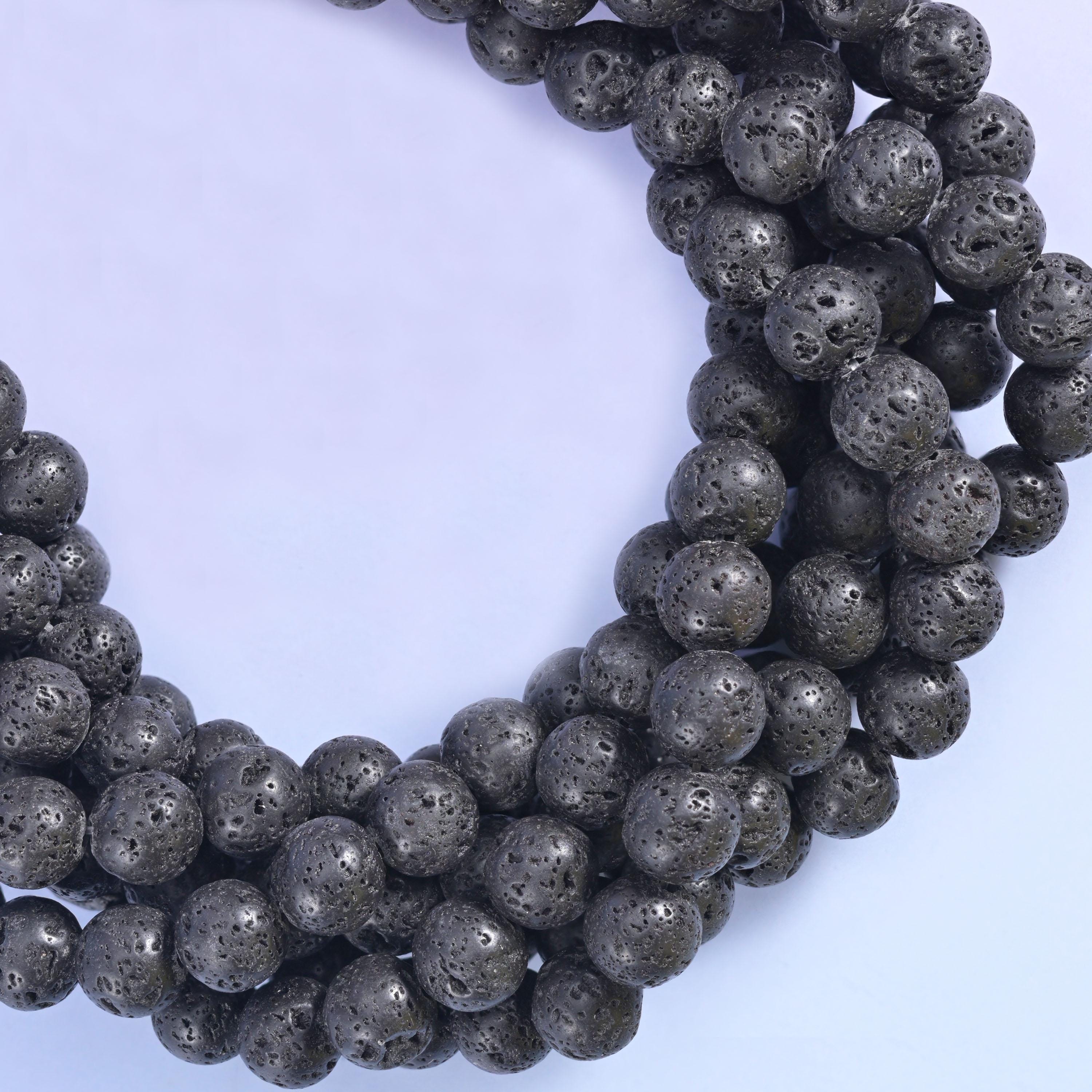 Lava Rock Stone Round Beads 4mm 6mm 8mm 10mm 12mm Jewelry Making 15 Inch Strand