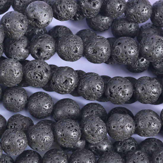 Lava Rock Stone Round Beads 4mm 6mm 8mm 10mm 12mm Jewelry Making 15 Inch Strand