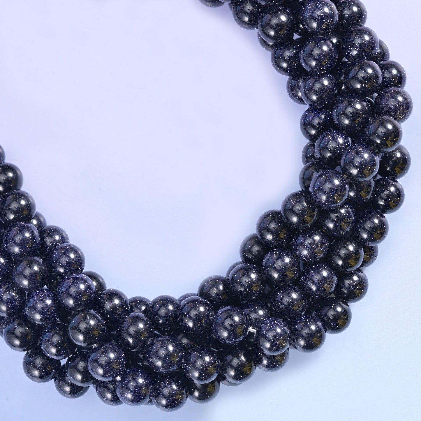 Blue Sandstone Smooth Round Beads 6mm 8mm 10mm 12mm Jewelry Making 15 Inch Strand