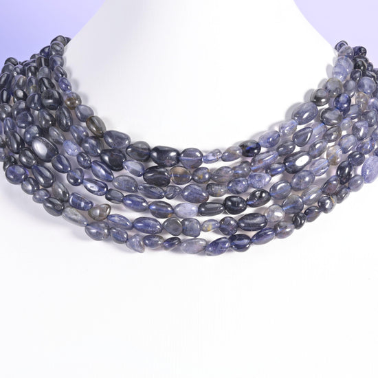 Iolite Pebble Nugget Beads 5-10mm Jewelry Making 15.5 Inch Strand