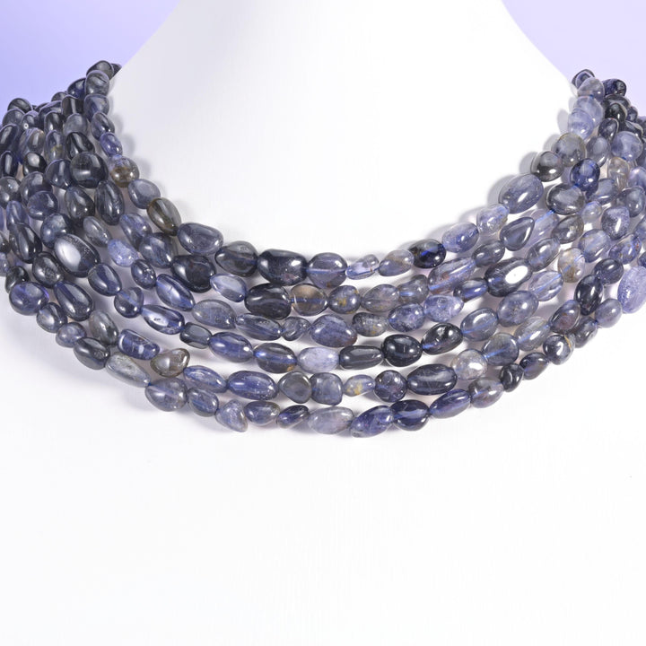 Iolite Pebble Nugget Beads 5-10mm Jewelry Making 15.5 Inch Strand