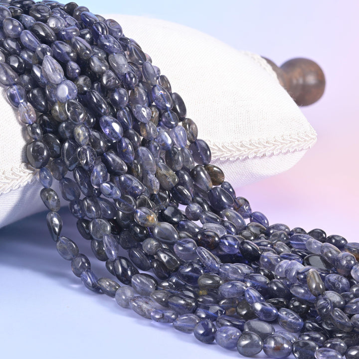 Iolite Pebble Nugget Beads 5-10mm Jewelry Making 15.5 Inch Strand
