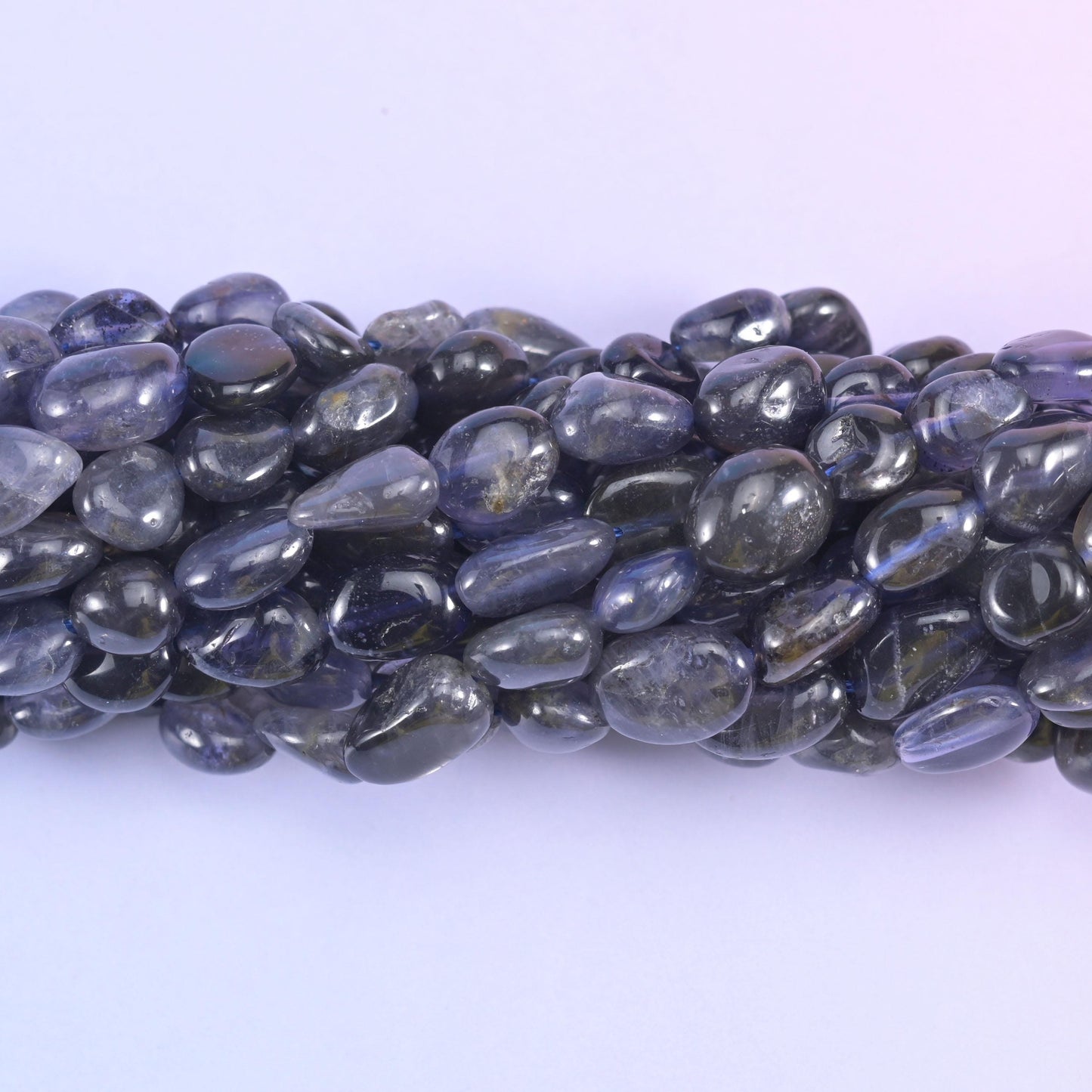 Iolite Pebble Nugget Beads 5-10mm Jewelry Making 15.5 Inch Strand