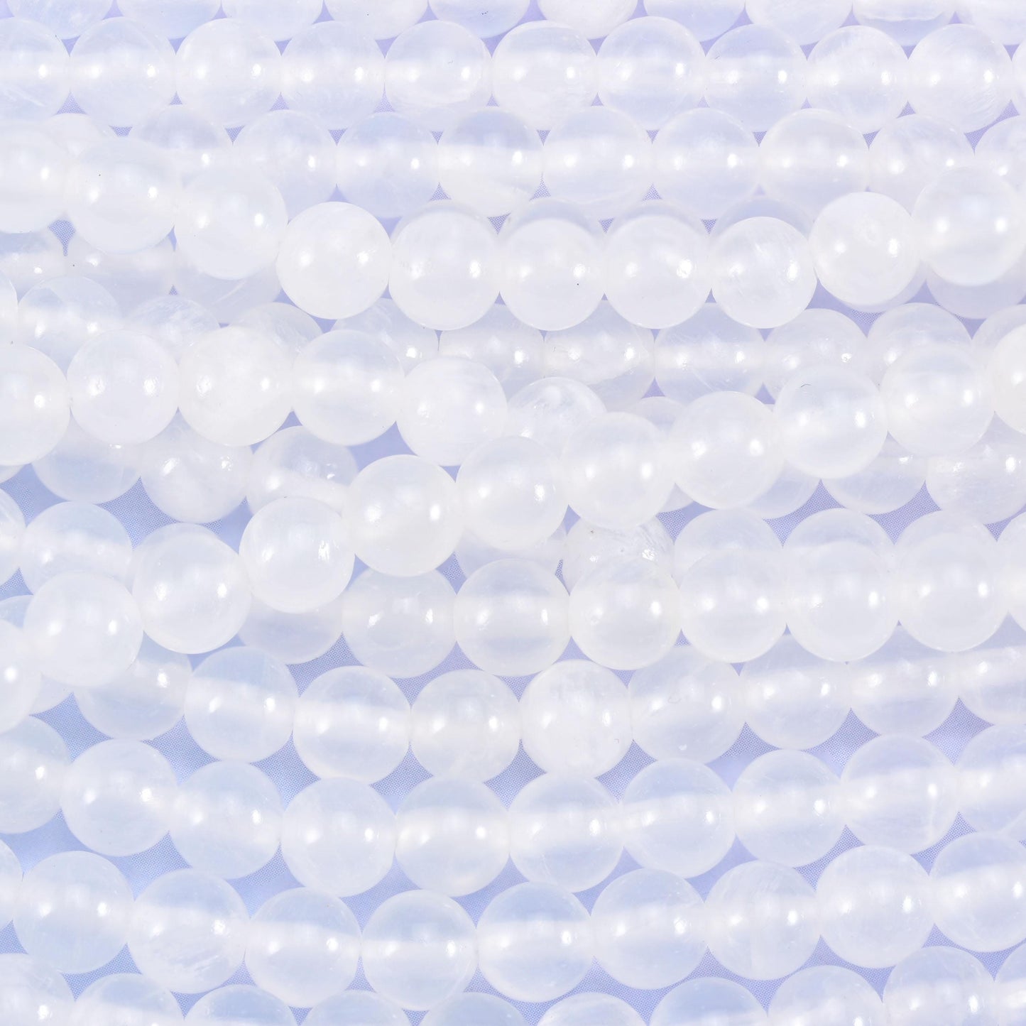 White Calcite Smooth Round Beads 6mm 8mm 10mm 12mm Jewelry Making 15.5 Inch Strand