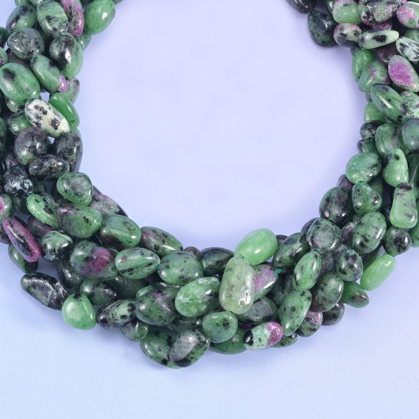 Ruby Zoisite Pebble Nugget Beads 5-10mm Jewelry Making 15.5 Inch Strand