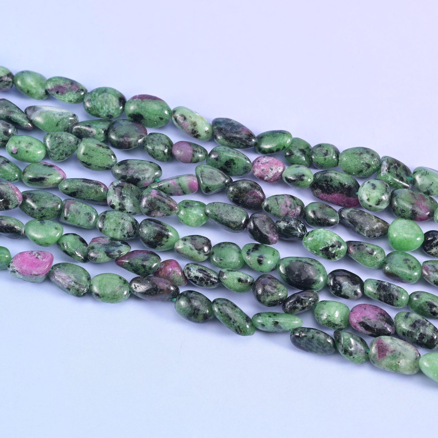 Ruby Zoisite Pebble Nugget Beads 5-10mm Jewelry Making 15.5 Inch Strand