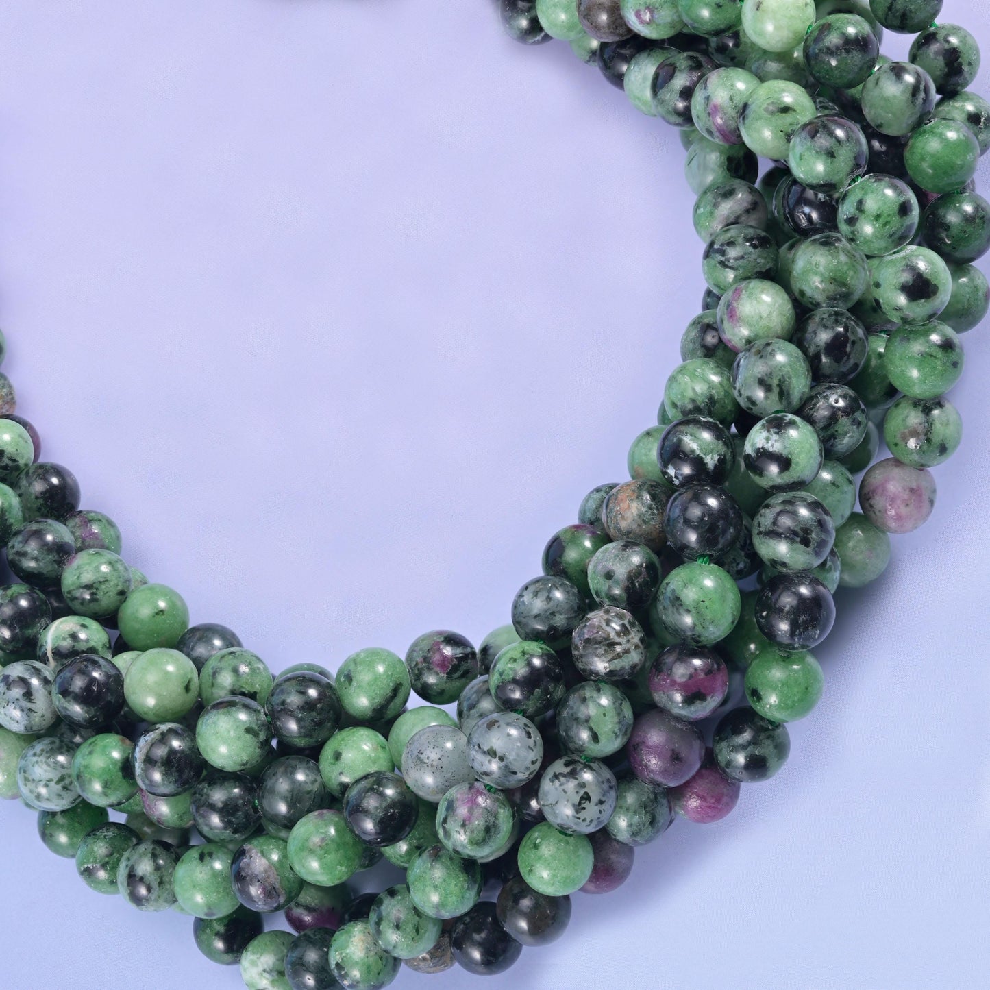 Ruby Zoisite Smooth Round Beads 4mm 6mm 8mm 10mm Jewelry Making 15 Inch Strand