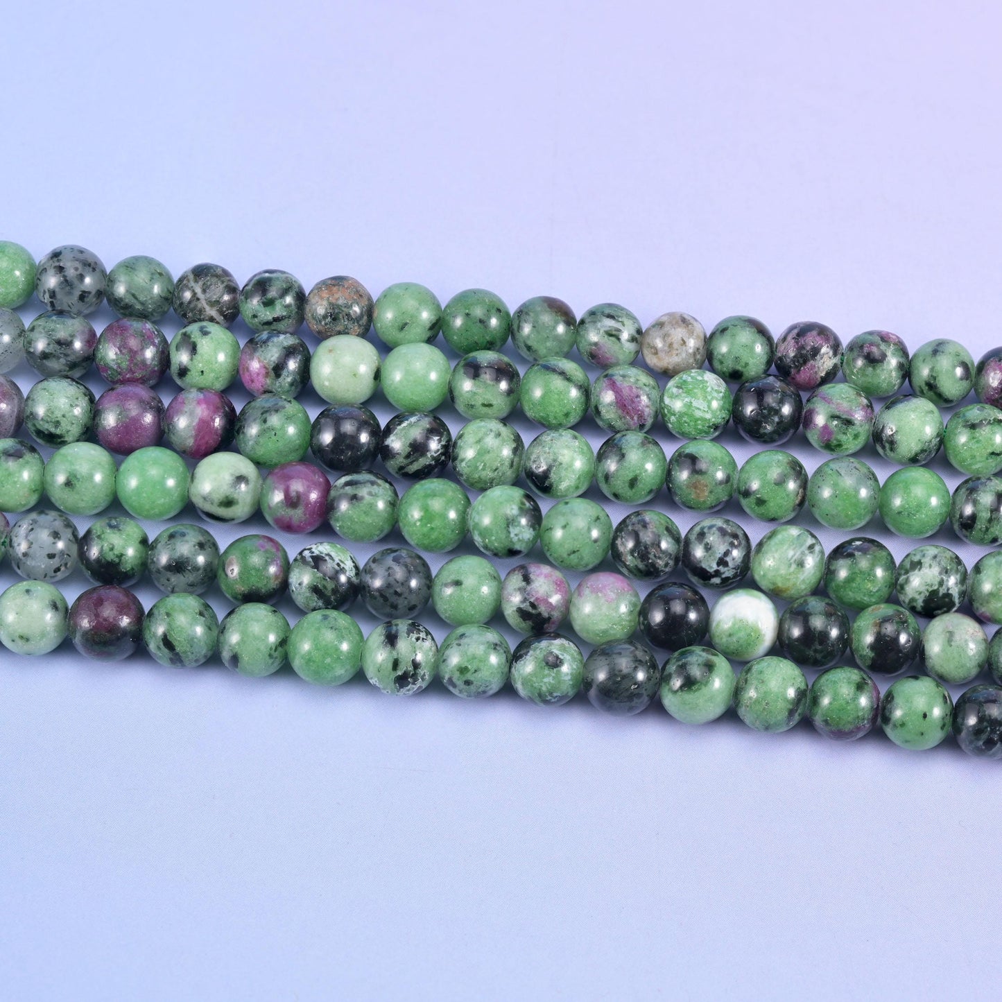 Ruby Zoisite Smooth Round Beads 4mm 6mm 8mm 10mm Jewelry Making 15 Inch Strand
