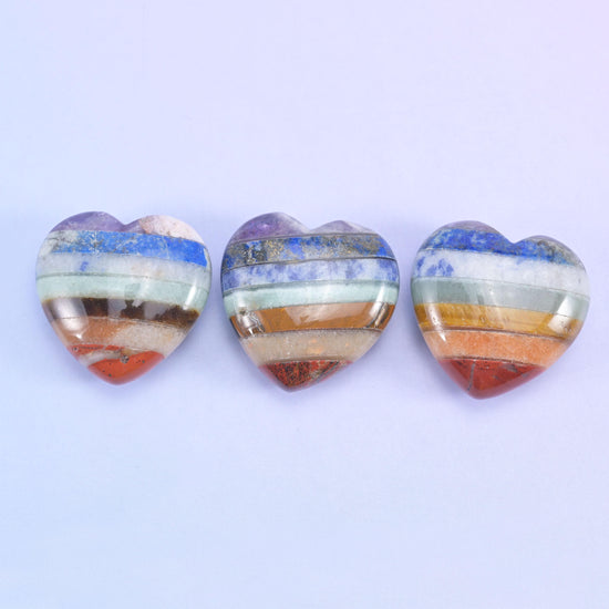 Chakra Crystal Heart Sphere Moon Carving Worry Stone Pocket Stone DIY Jewelry Gifts