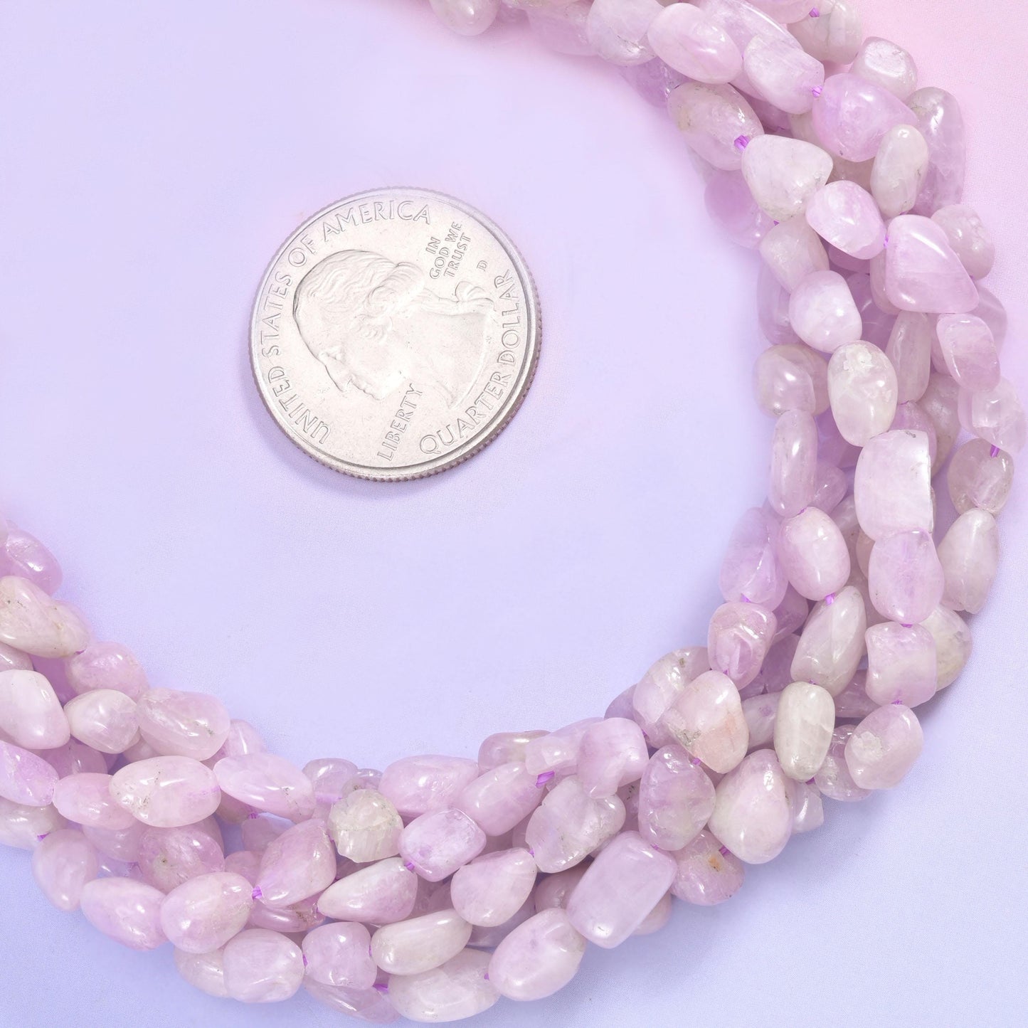 Kunzite Pebble Nugget Beads 5-8mm 7-12mm Jewelry Making 15.5 Inch Strand