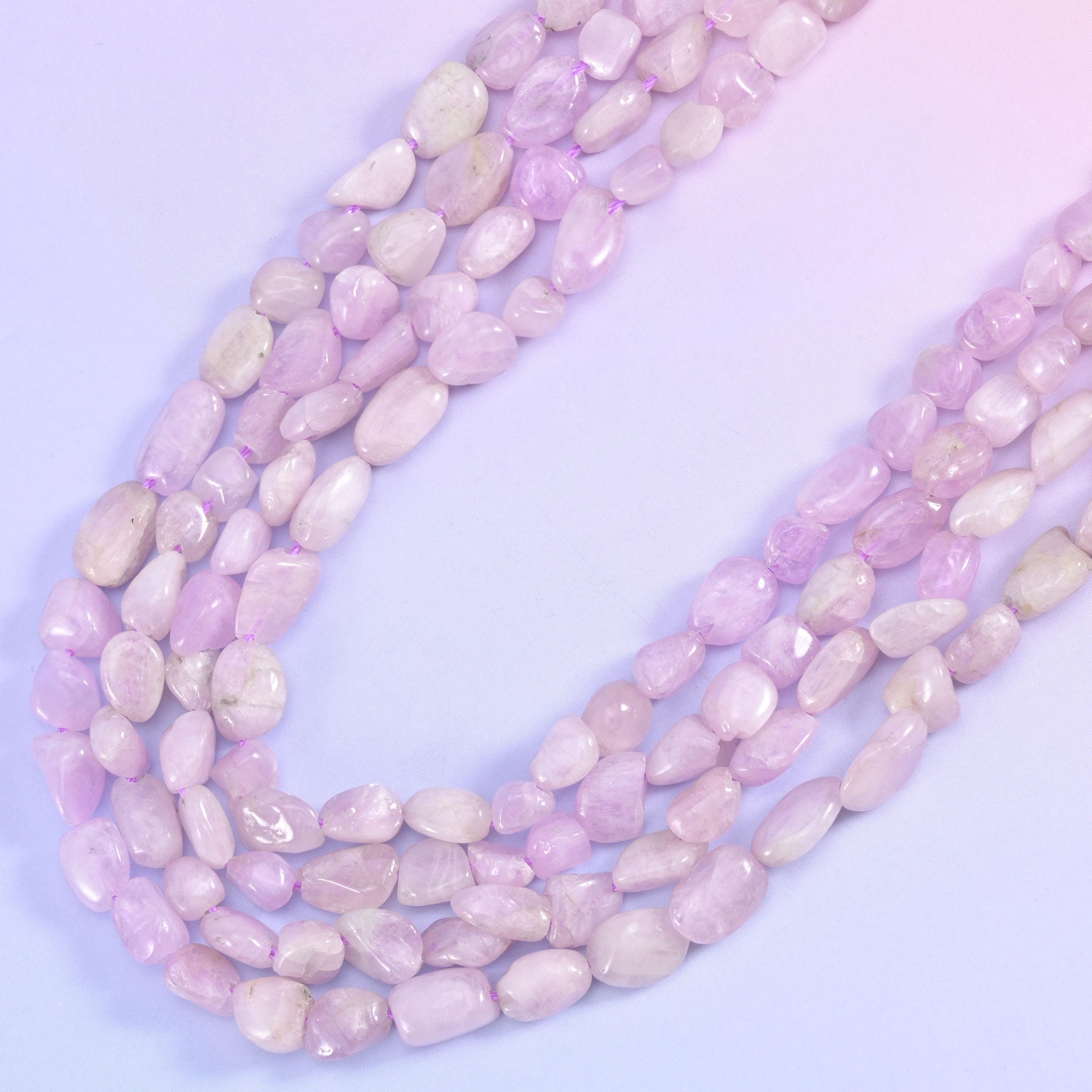 Kunzite Pebble Nugget Beads 5-8mm 7-12mm Jewelry Making 15.5 Inch Strand