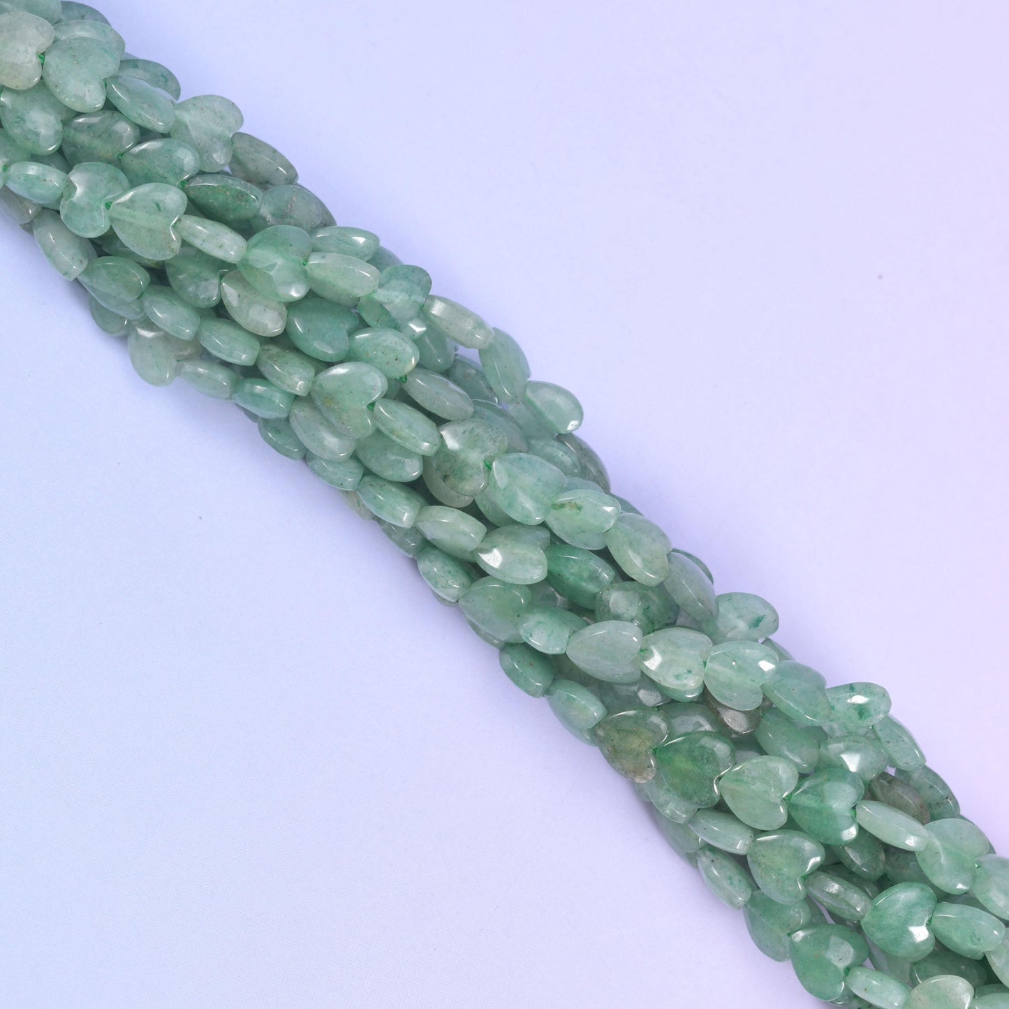 Green Aventurine Heart Beads 6mm Strand for Jewelry Making