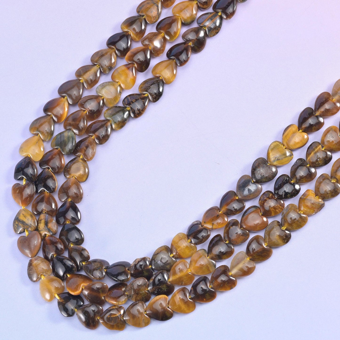 Tiger Eye Heart Beads 6mm Jewelry Making Strand