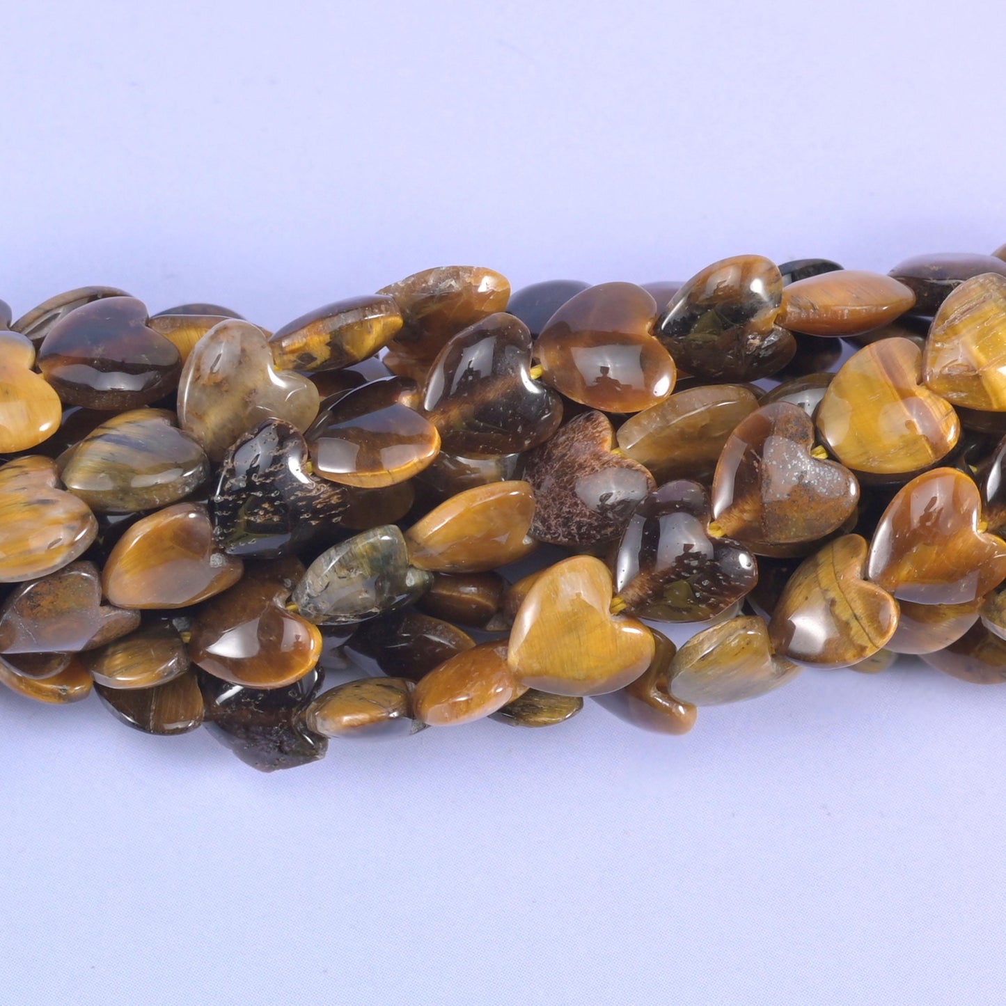 Tiger Eye Heart Beads 6mm Jewelry Making Strand