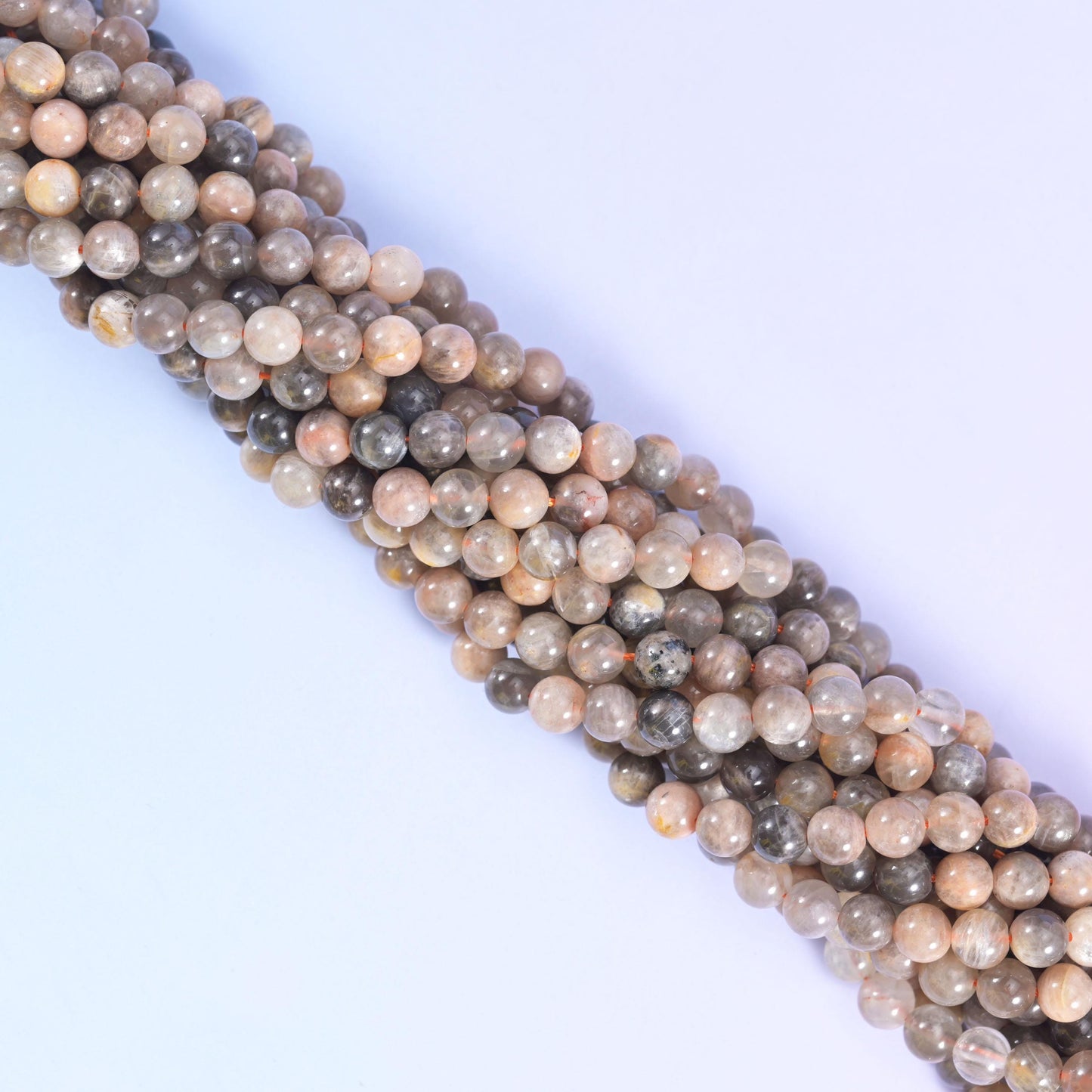 Black Moonstone Smooth Round Beads 6mm 8mm 10mm 12mm Jewelry Making 15.5 Inch Strand