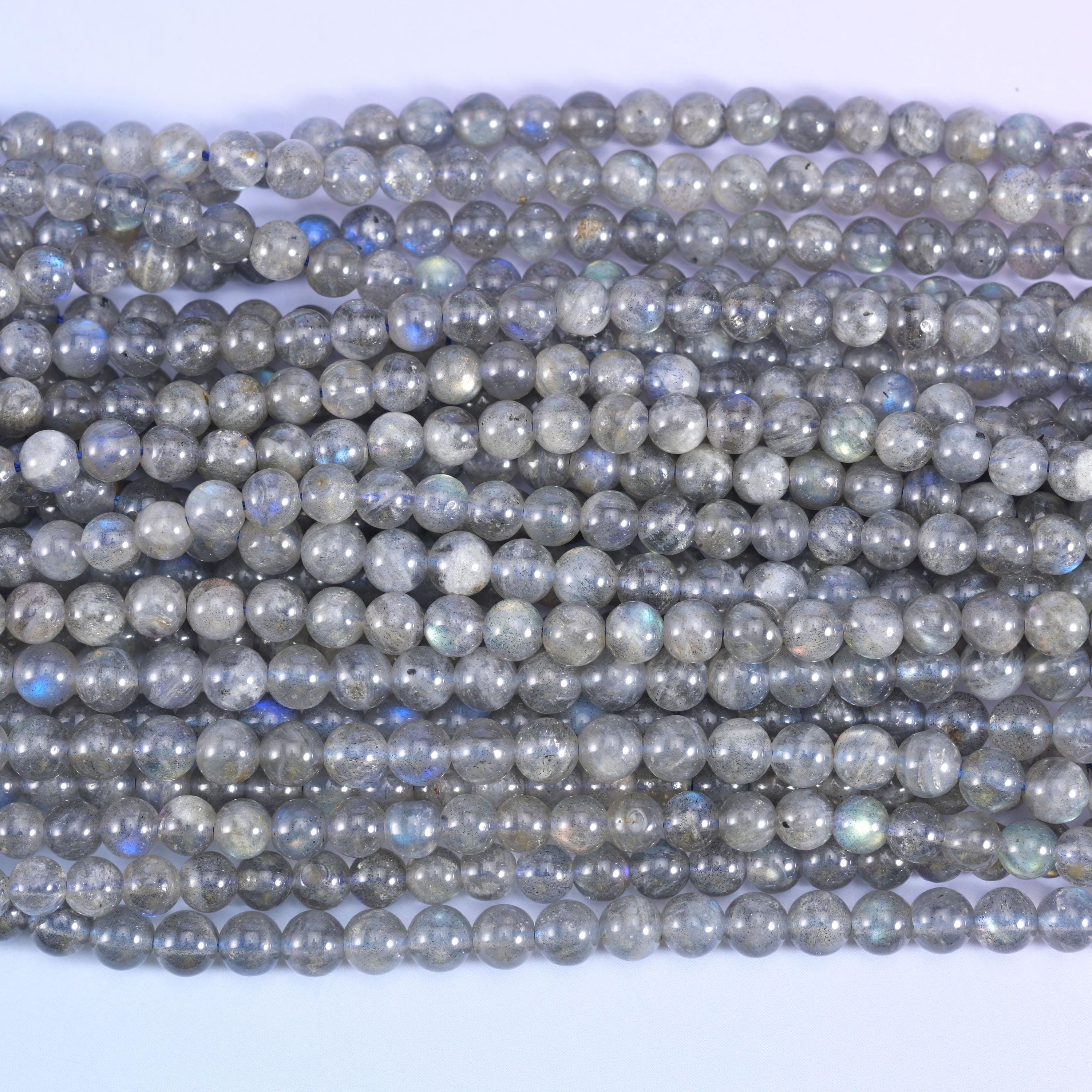 White Labradorite Smooth Round Beads 4mm 6mm 8mm 10mm Jewelry Making 15.5 Inch Strand