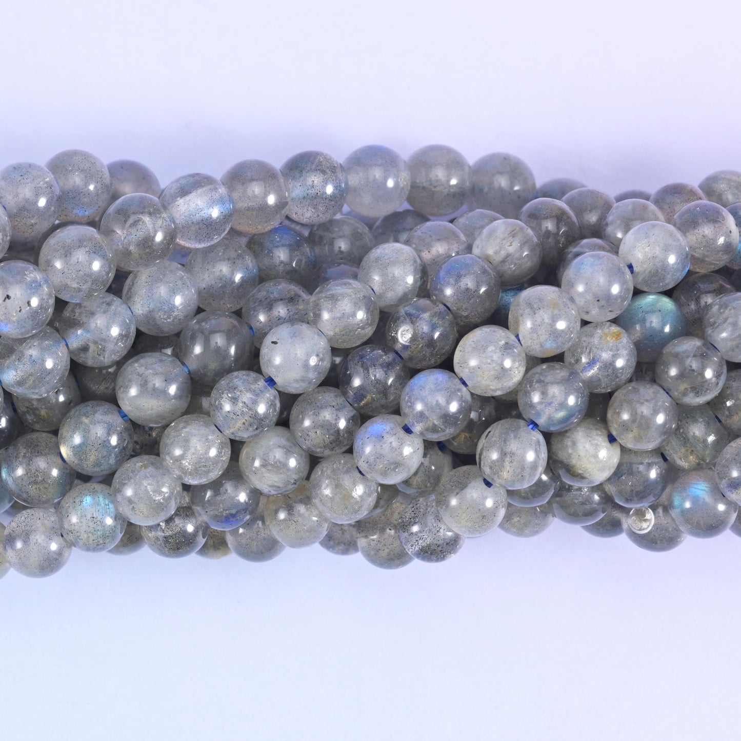 White Labradorite Smooth Round Beads 4mm 6mm 8mm 10mm Jewelry Making 15.5 Inch Strand