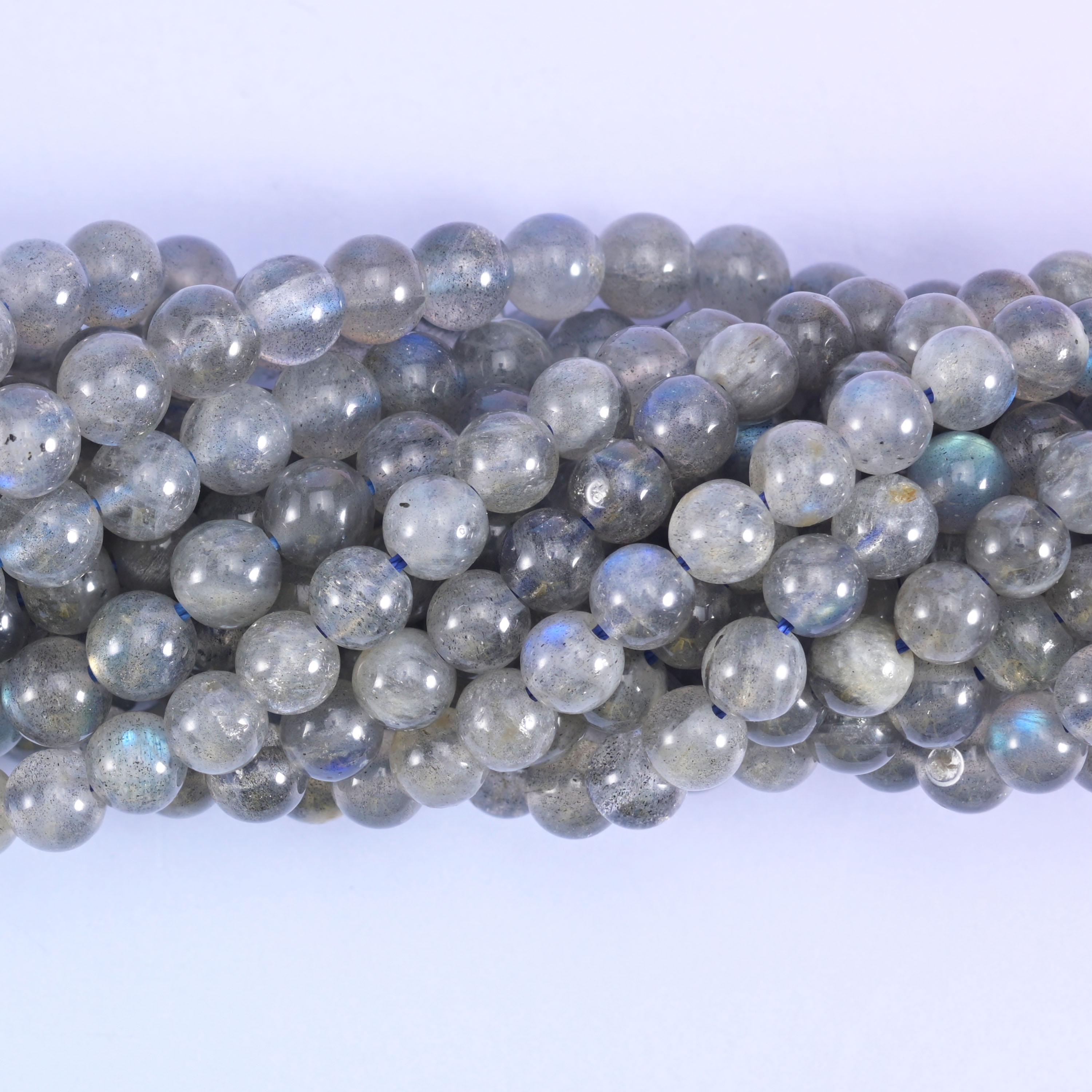 White Labradorite Smooth Round Beads 4mm 6mm 8mm 10mm Jewelry Making 15.5 Inch Strand