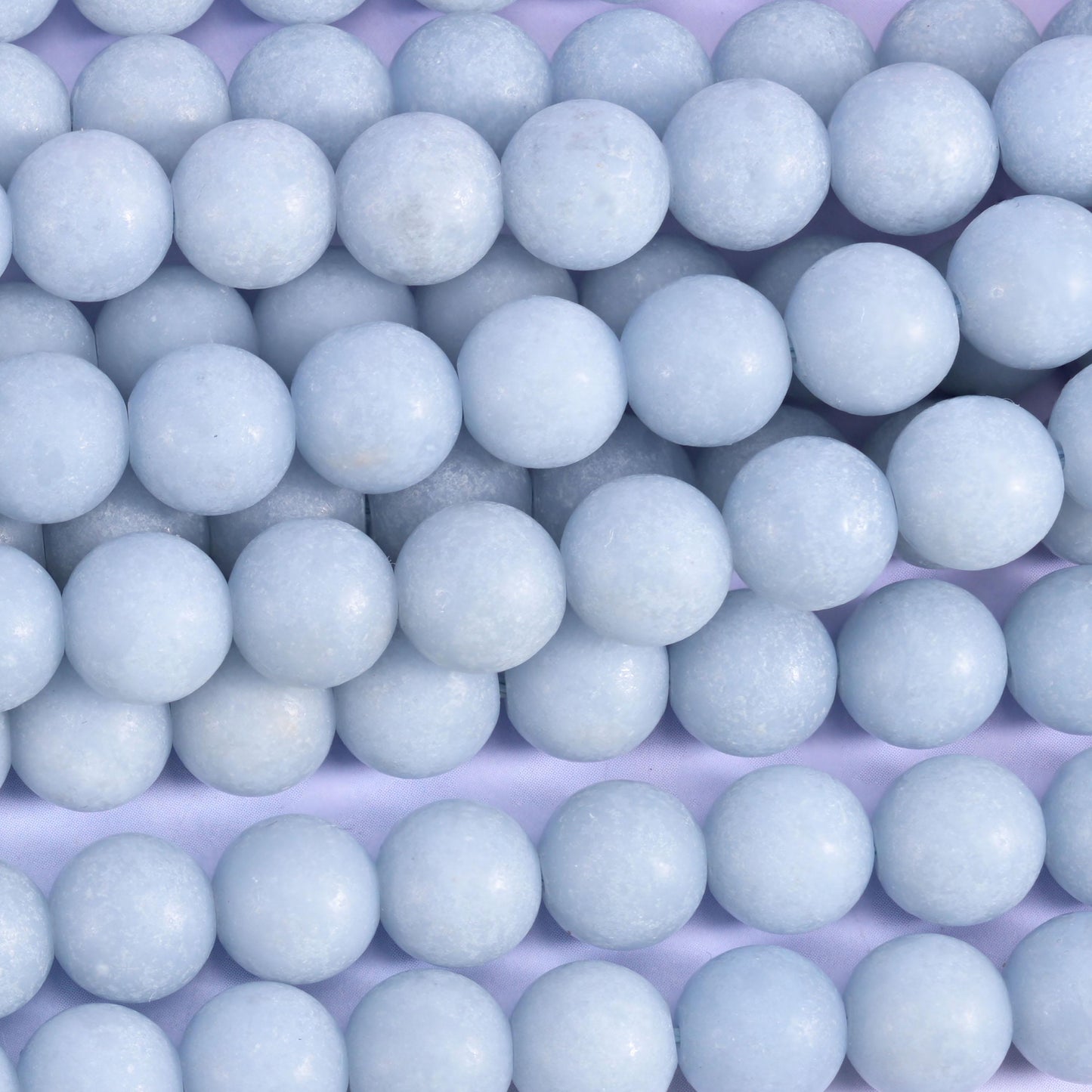 Angelite Matte Round Beads 4mm 6mm 8mm 10mm Jewelry Making 15 Inch Strand