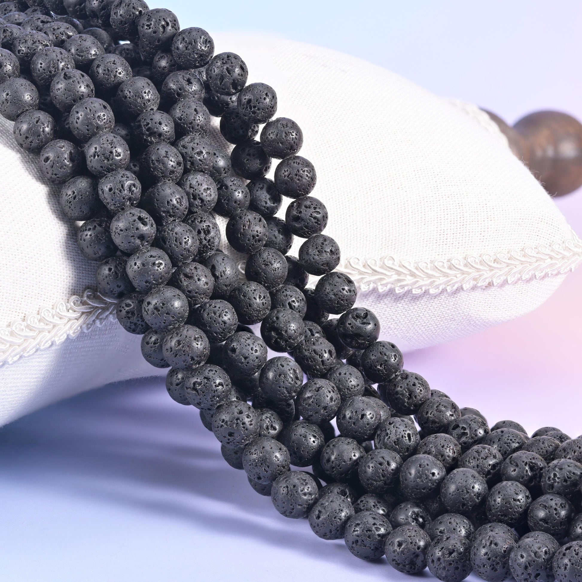 Lava Rock Stone Round Beads 4mm 6mm 8mm 10mm 12mm Jewelry Making 15 Inch Strand