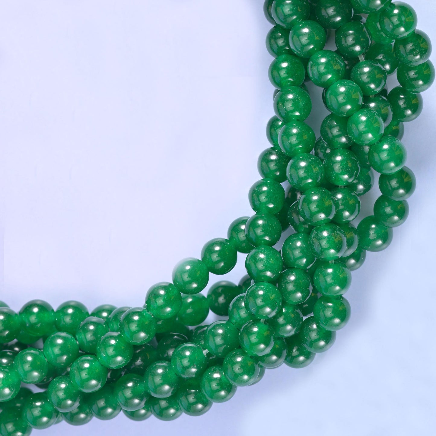 Green Dyed Jade Smooth Round Beads 4mm 6mm 8mm 10mm 12mm Jewelry Making 15.5 Inch Strand