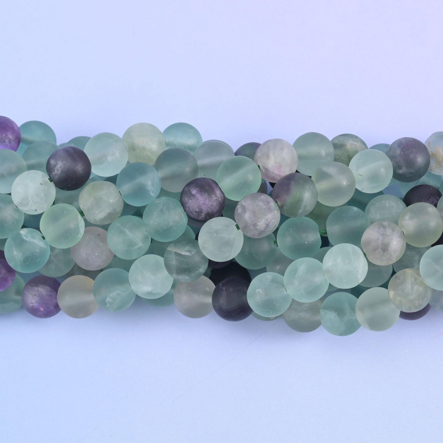 Colorful Fluorite Matte Round Beads 4mm 6mm 8mm 10mm Jewelry Making 15 Inch Strand