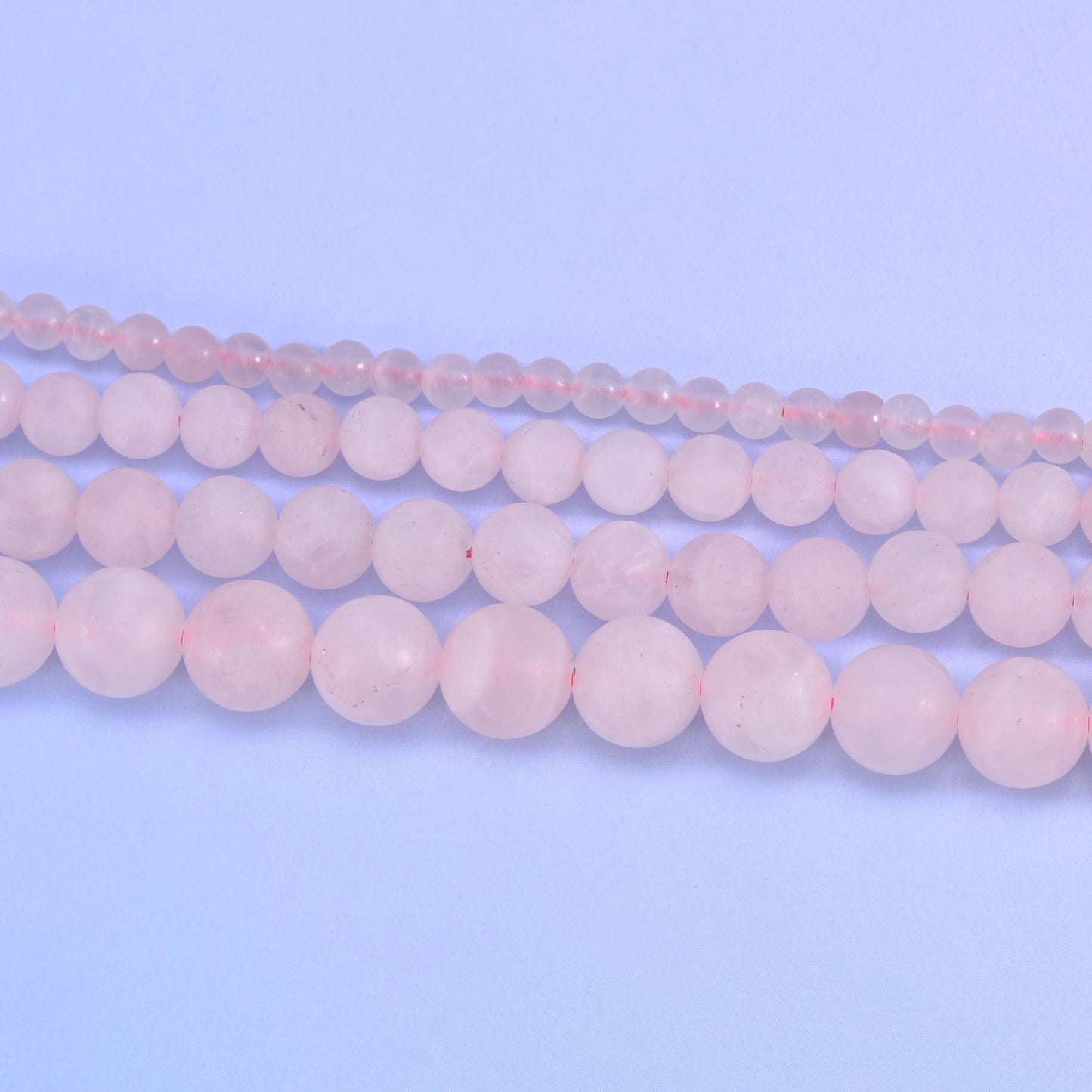 Rose Quartz Matte Round Beads 4mm 6mm 8mm 10mm Jewelry Making 15 Inch Strand