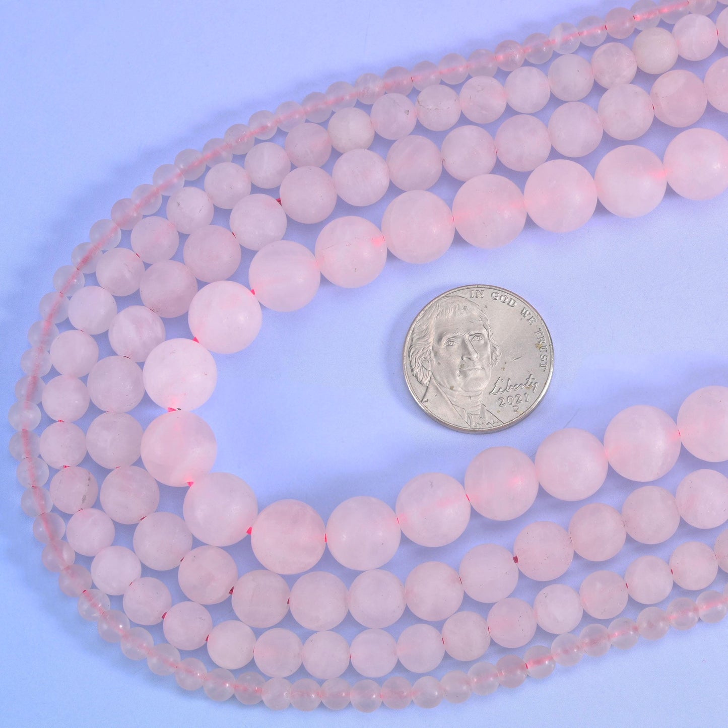 Rose Quartz Matte Round Beads 4mm 6mm 8mm 10mm Jewelry Making 15 Inch Strand