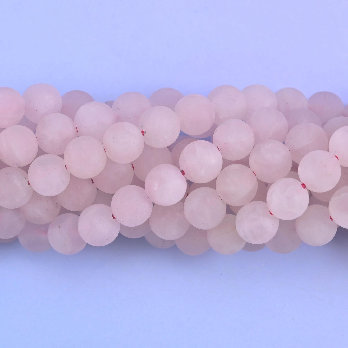 Rose Quartz Matte Round Beads 4mm 6mm 8mm 10mm Jewelry Making 15 Inch Strand